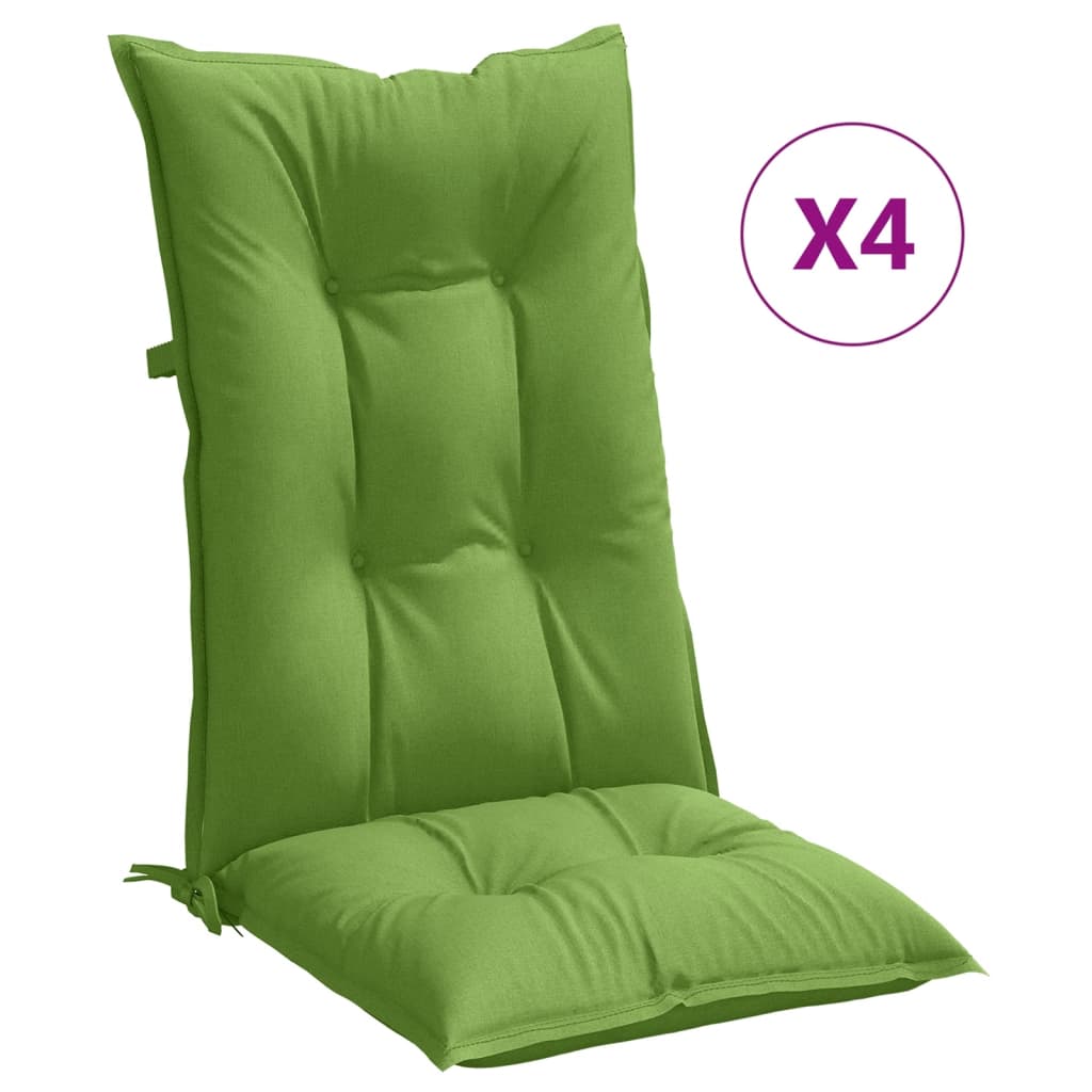 Maison Exclusive - Hochlehner-auflagen 4 Stk. Melange Grün 120x50