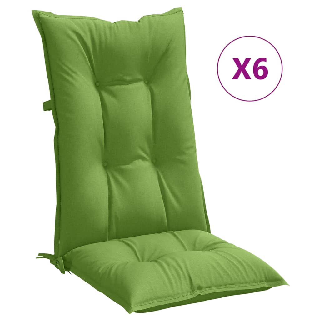 Maison Exclusive - Hochlehner-auflagen 6 Stk. Melange Grün 120x50