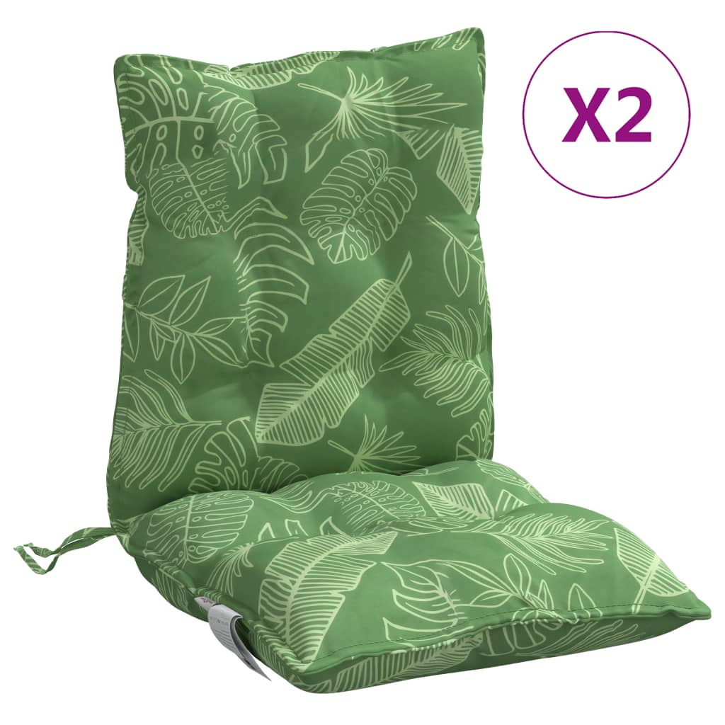 Maison Exclusive - Niedriglehner-auflagen 2 Stk. Blattmuster Oxfo
