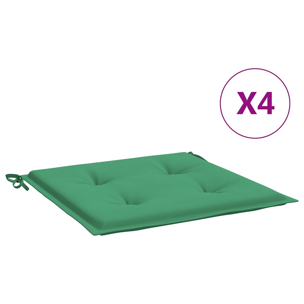 Maison Exclusive - Gartenstuhl-kissen 4 Stk. Grün 40x40x3 Cm Oxfo