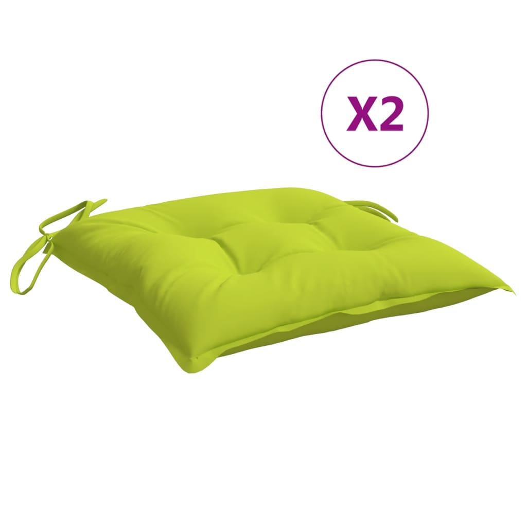 Maison Exclusive - Stuhlkissen 2 Stk. Knallgrün 40x40x7 Cm Oxford