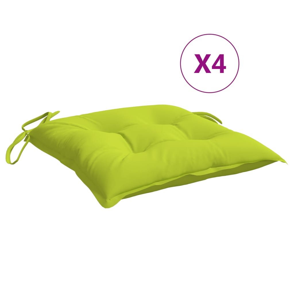 Maison Exclusive - Stuhlkissen 4 Stk. Knallgrün 40x40x7 Cm Oxford