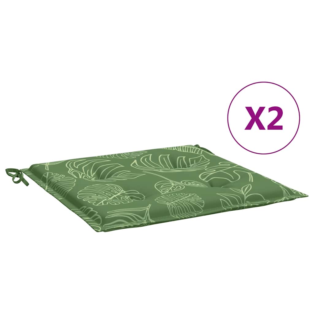 Maison Exclusive - Sitzkissen 2 Stk. Blattmuster 50x50x3 Cm Stoff