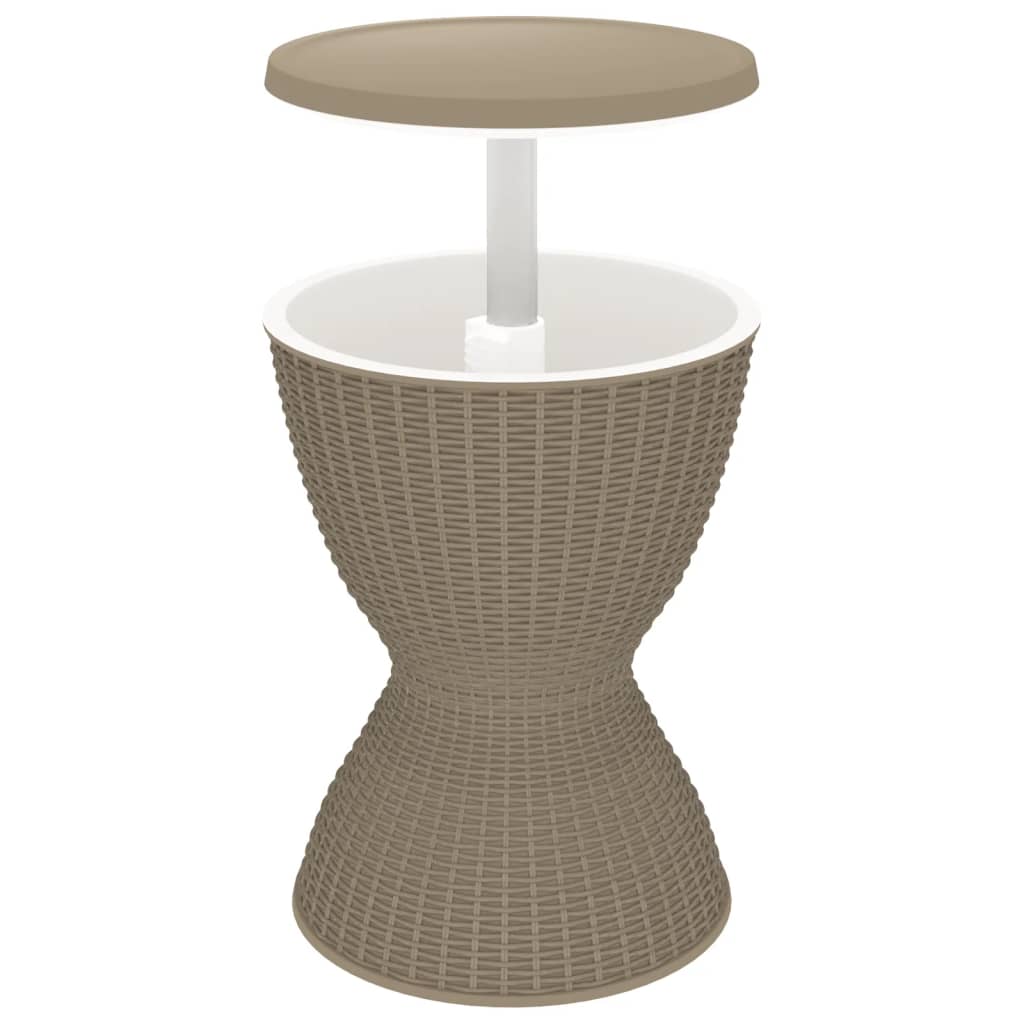Maison Exclusive - 3-in-1 Tisch Mit Eiskühler Hellbraun Polypropy
