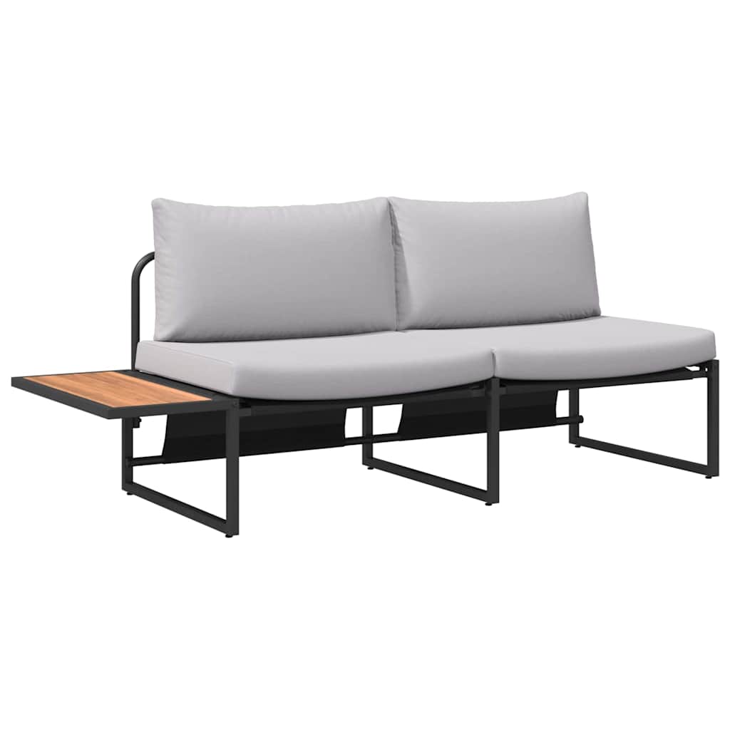 Maison Exclusive - Garten-sofa Mit Kissen Hellgrau 200,5 X 70 X 8