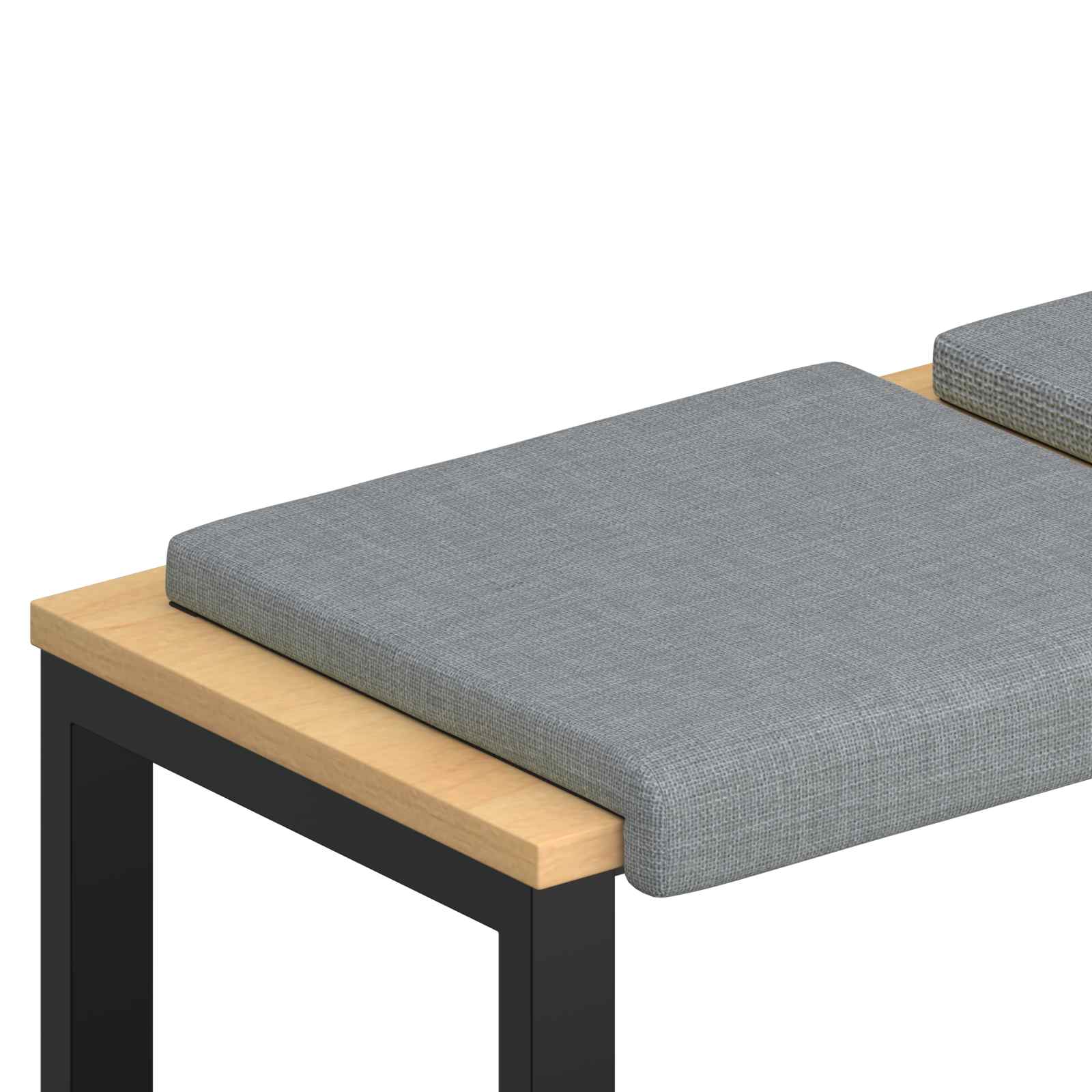 Maison Exclusive - Bankkissen 4 Stk. Stoff Hellgrau Tiefe 35 Cm