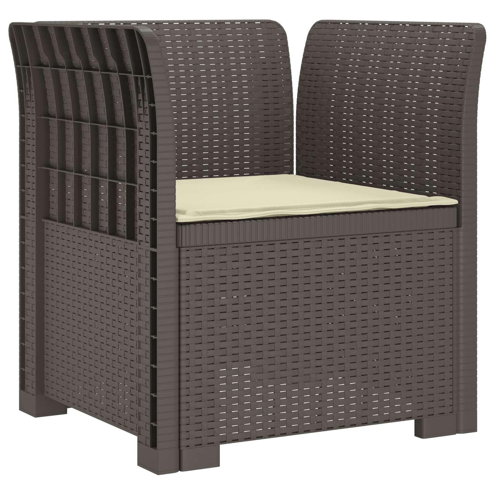 Maison Exclusive - 1-sitzer Sessel Mit Kissen Rattan-look Pp Hell