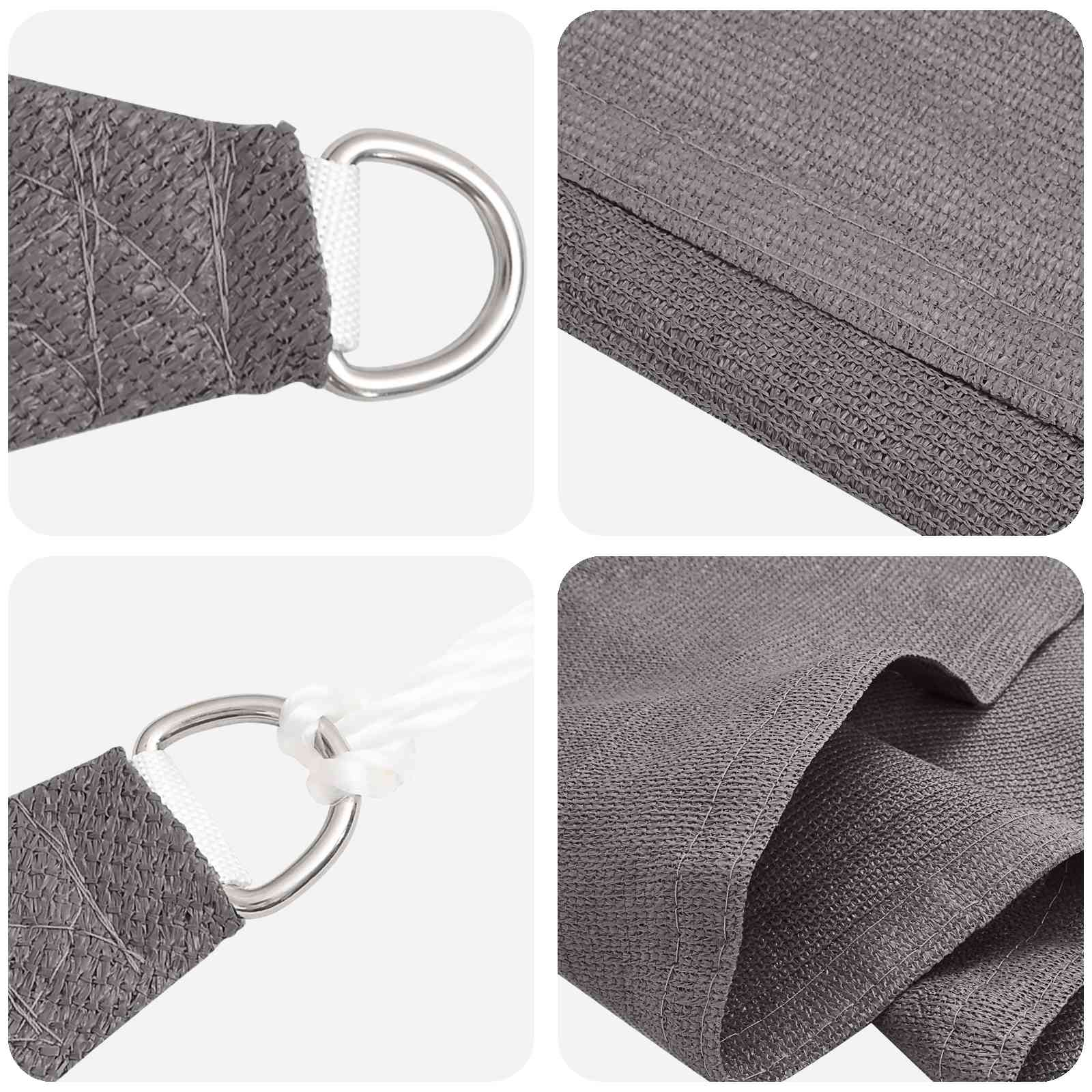 Maison Exclusive - Sonnensegel 2 X 6 M Hdpe Rechteckig Hellgrau