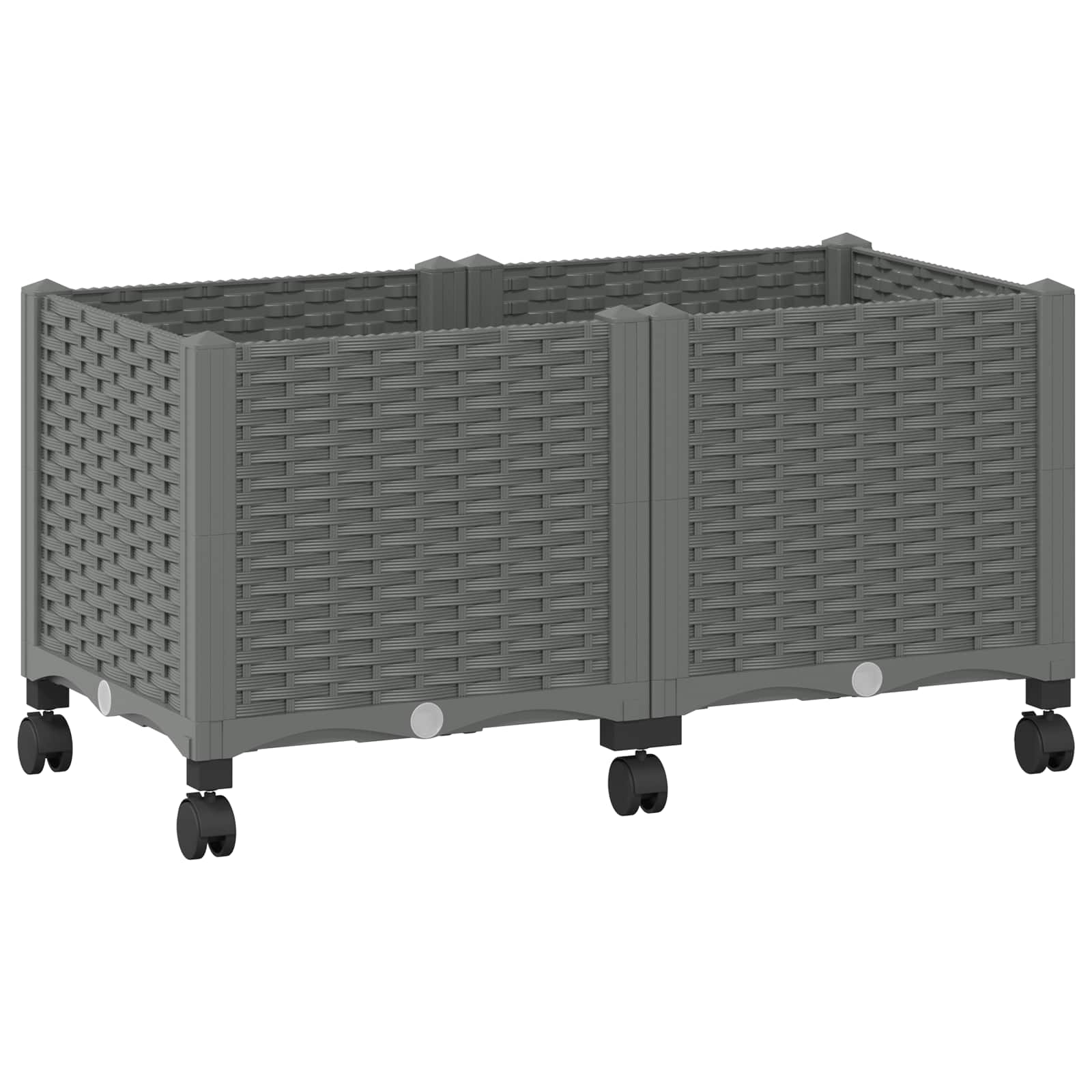 Maison Exclusive - Gartenpflanzer Mit Rädern Hellgrau 80 X 40 X 4