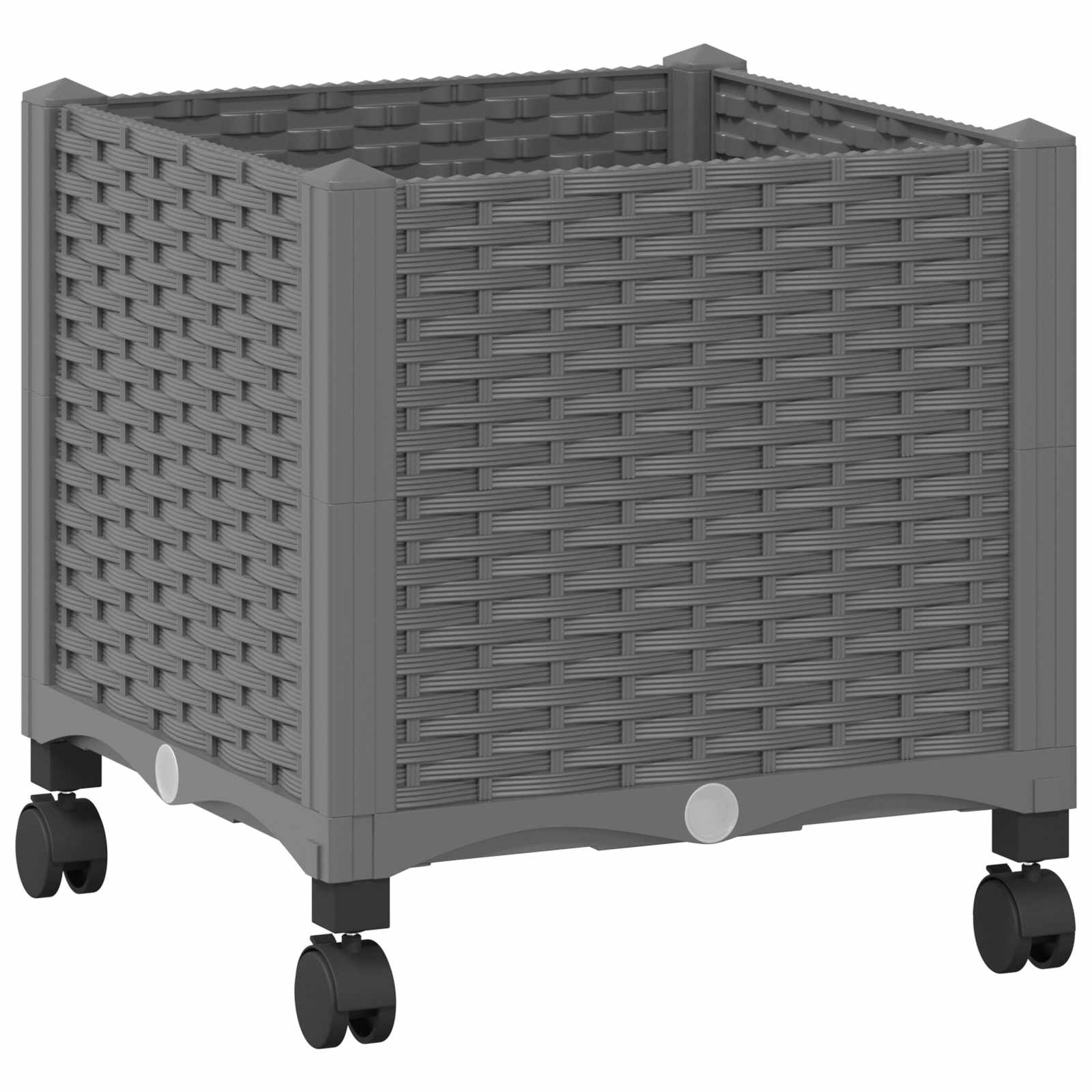 Maison Exclusive - Gartenpflanzer Mit Rädern Hellgrau 40 X 40 X 4