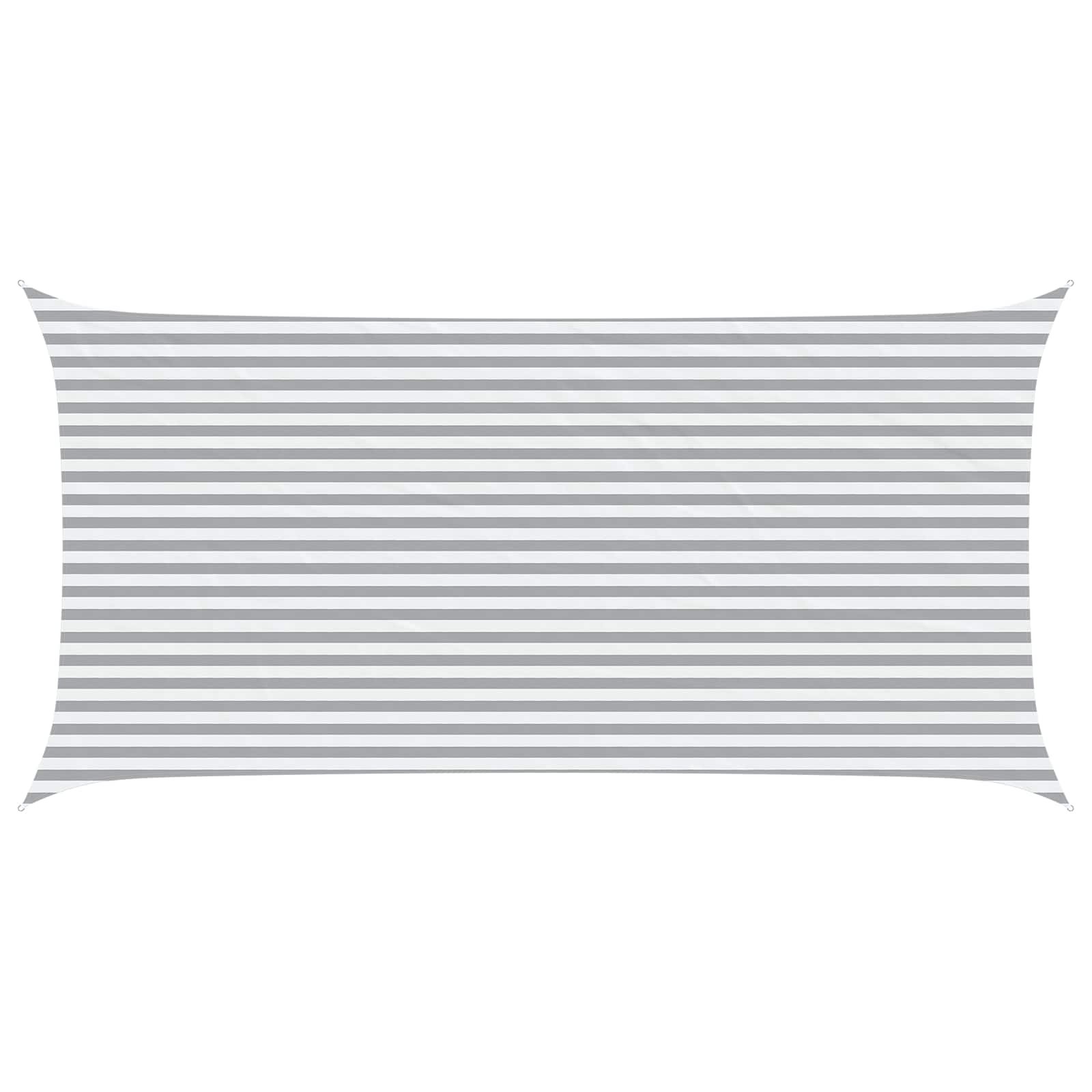 Maison Exclusive - Sonnensegel Hellgrau Und Weiß 6 X 3 M 100 % Po