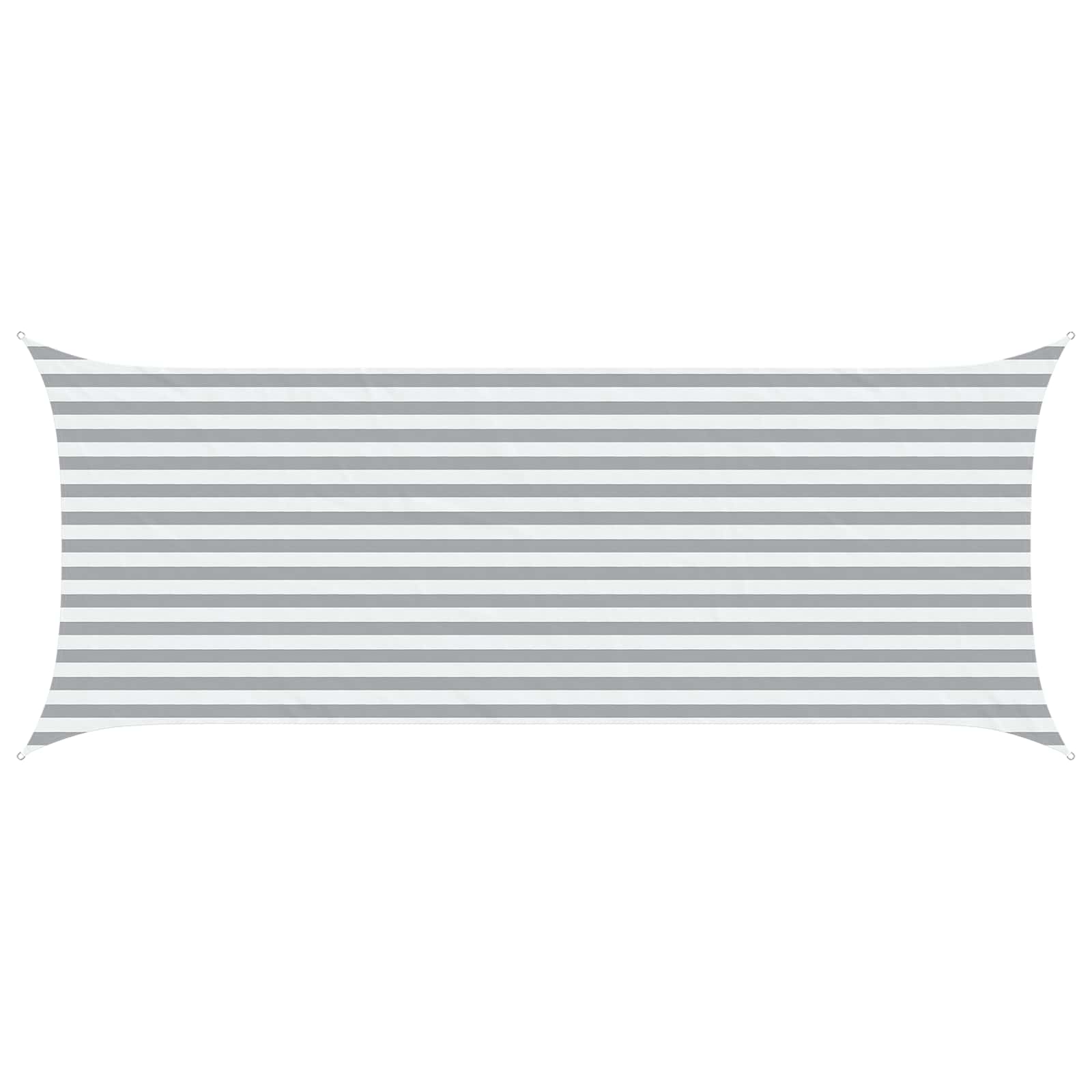 Maison Exclusive - Sonnensegel Hellgrau Und Weiß 5 X 2 M 100 % Po