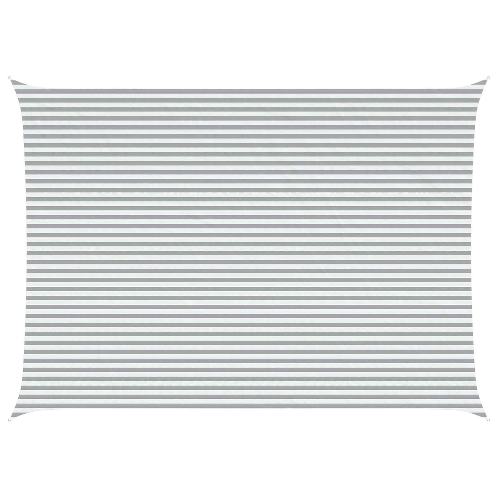 Maison Exclusive - Sonnensegel Hellgrau Und Weiß 7 X 5 M 100 % Po