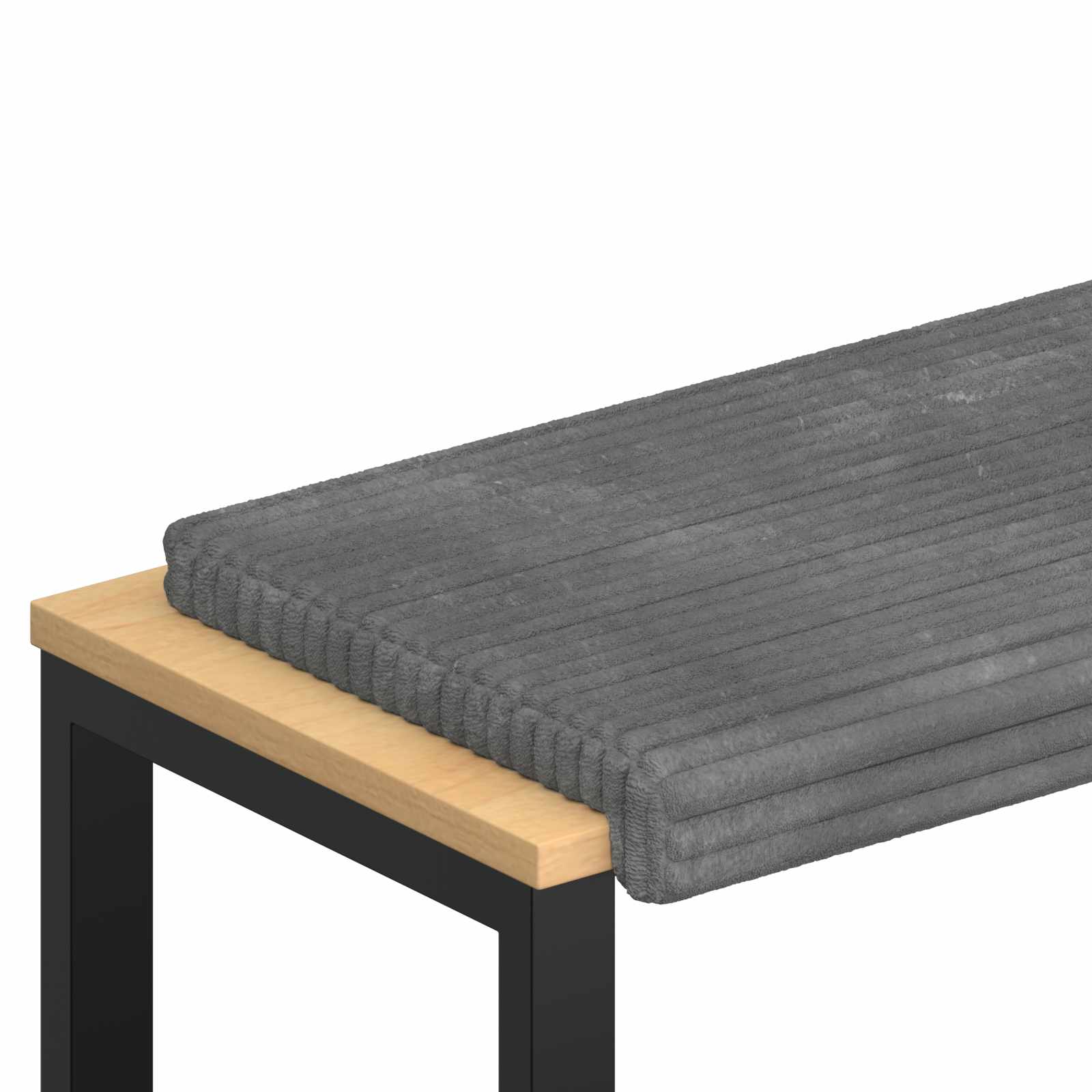 Maison Exclusive - Bankkissen Plüschcord Hellgrau Tiefe 35 Cm