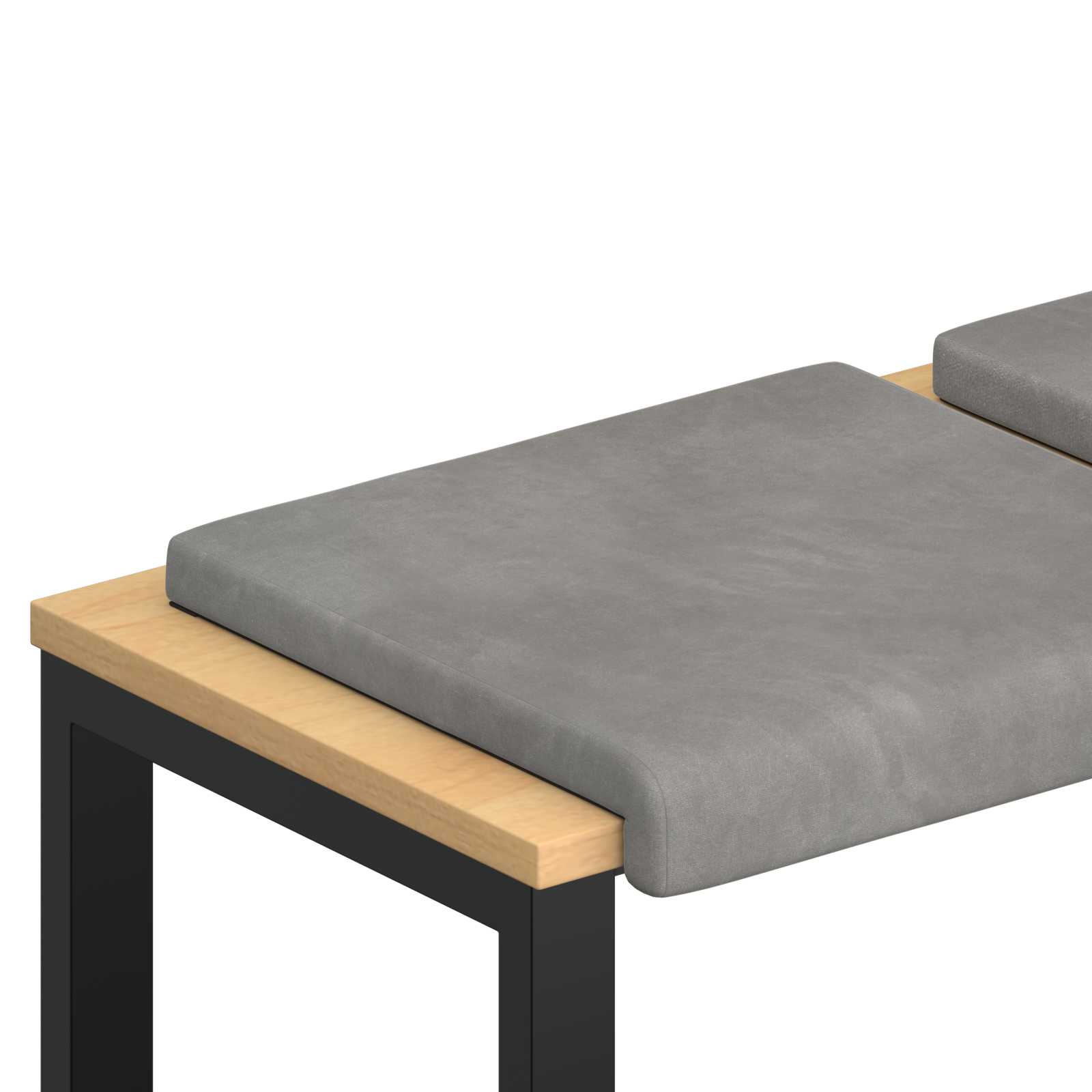 Maison Exclusive - Bankkissen 4 Stk. Samt Hellgrau Tiefe 35 Cm