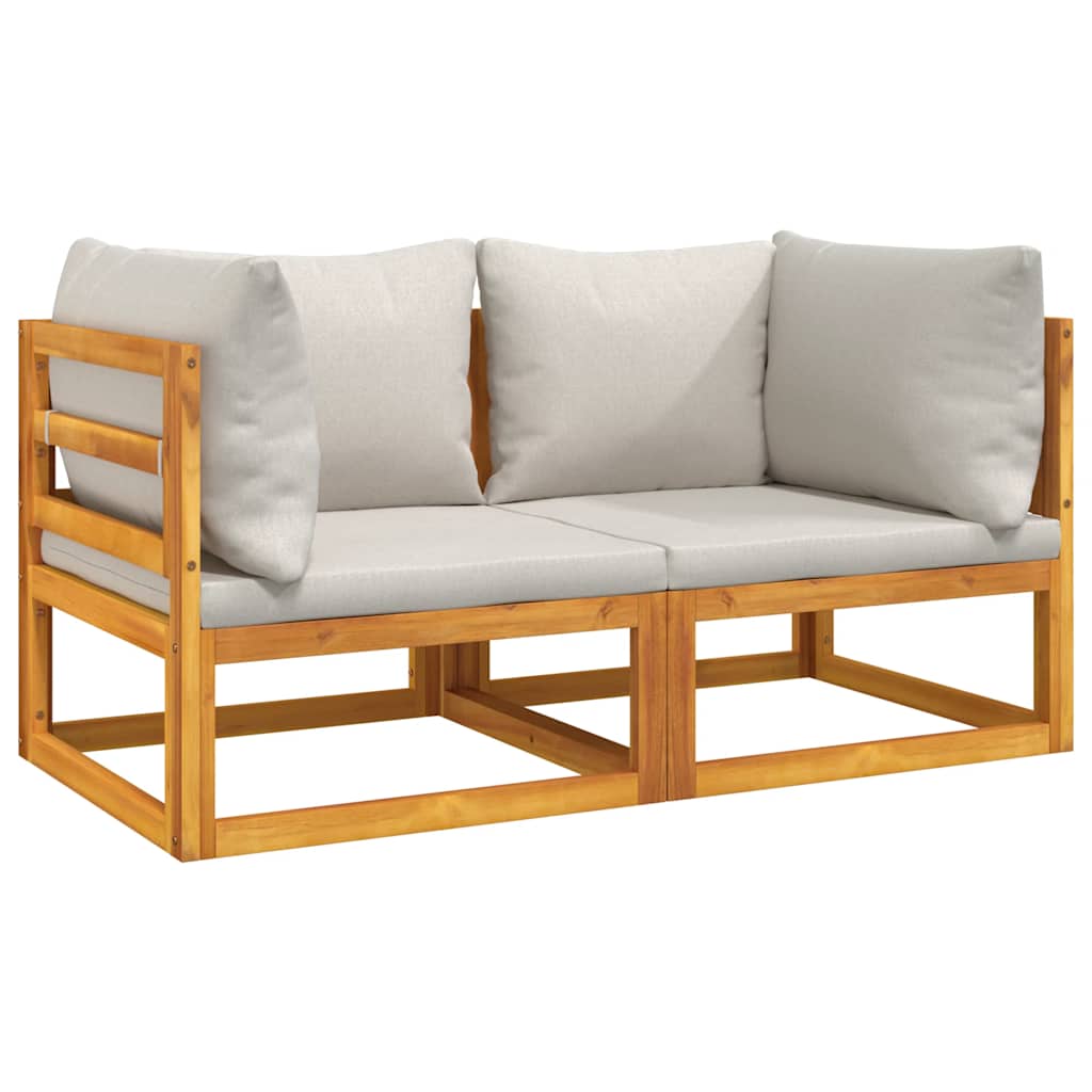Maison Exclusive - Modular-ecksofas 2 Stk. Mit Hellgrauen Kissen