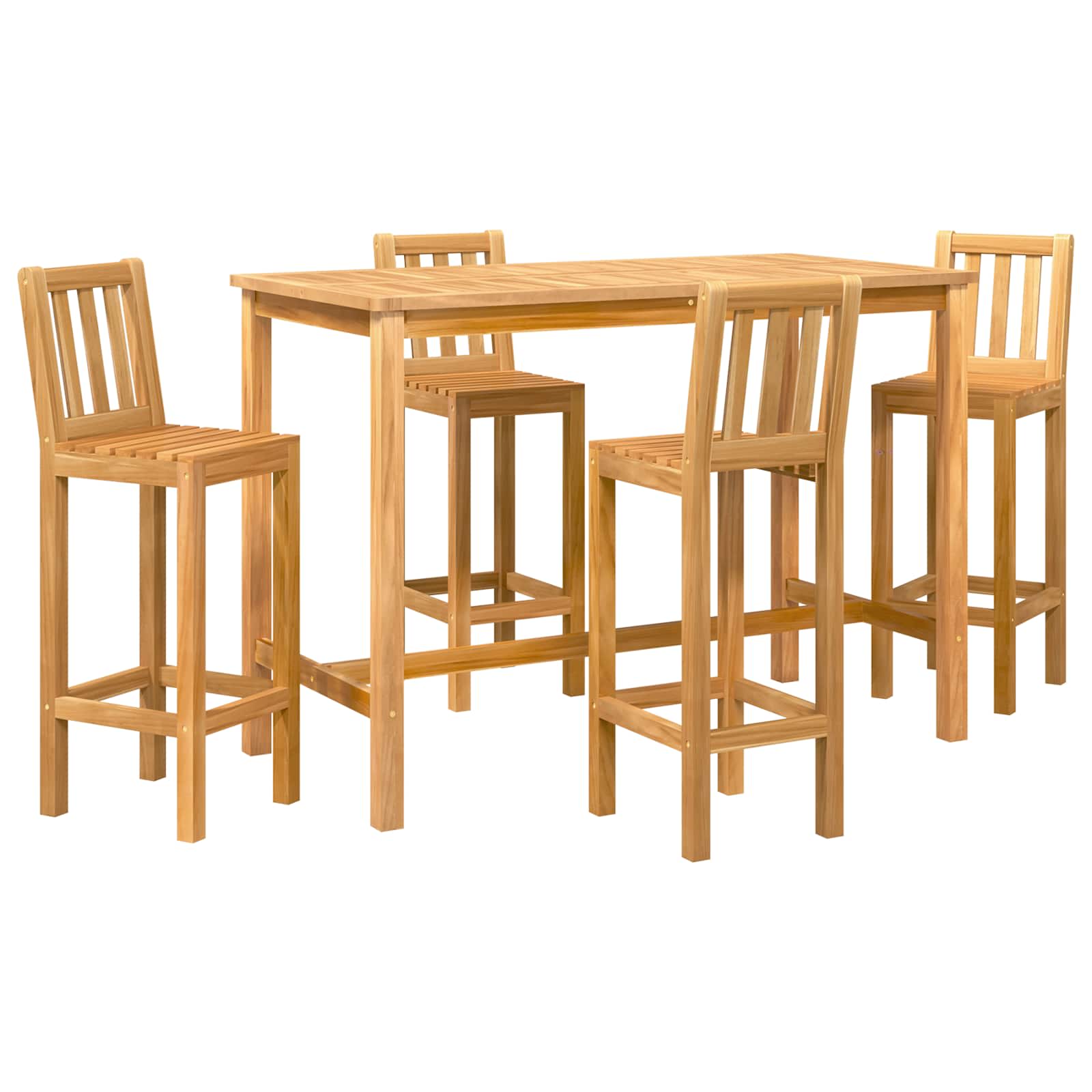 Maison Exclusive - Outdoor Bar Set 5 Stk. Natur Massivholz Teak