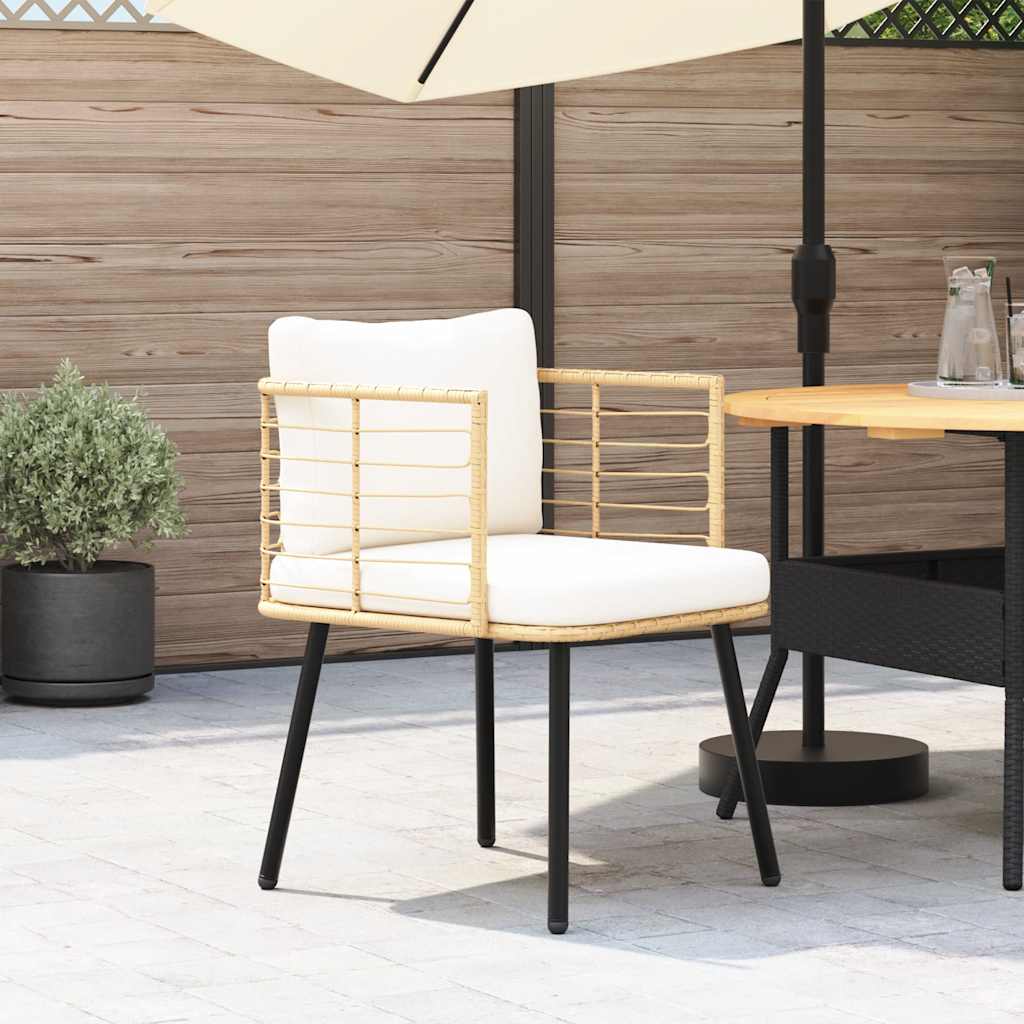Maison Exclusive - Gartenstuhl Mit Kissen Natur Poly Rattan