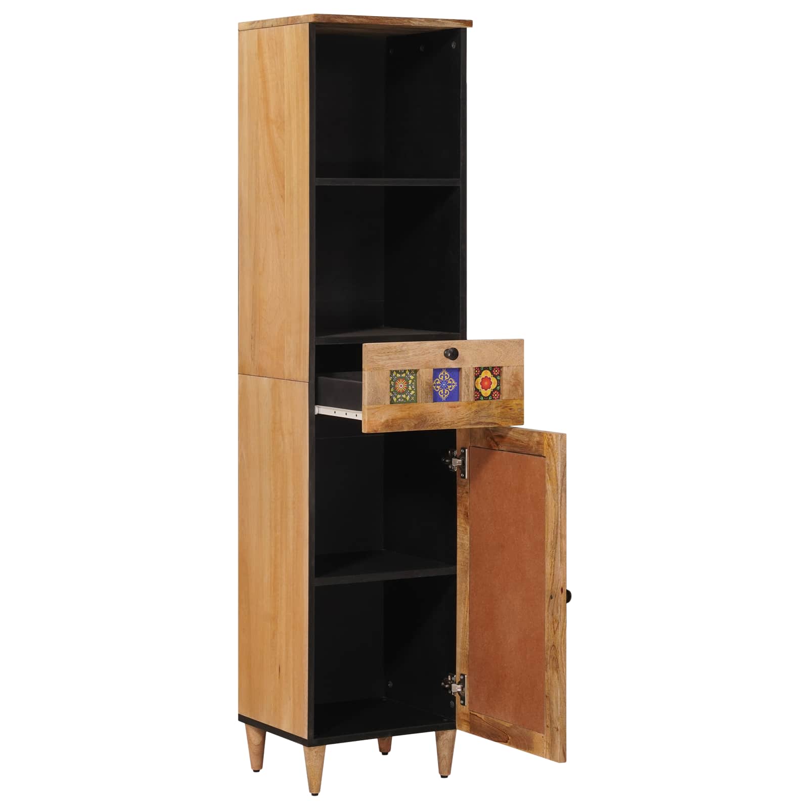 Maison Exclusive - Badezimmerschrank Natur 38 X 33 X 160 Cm Massi