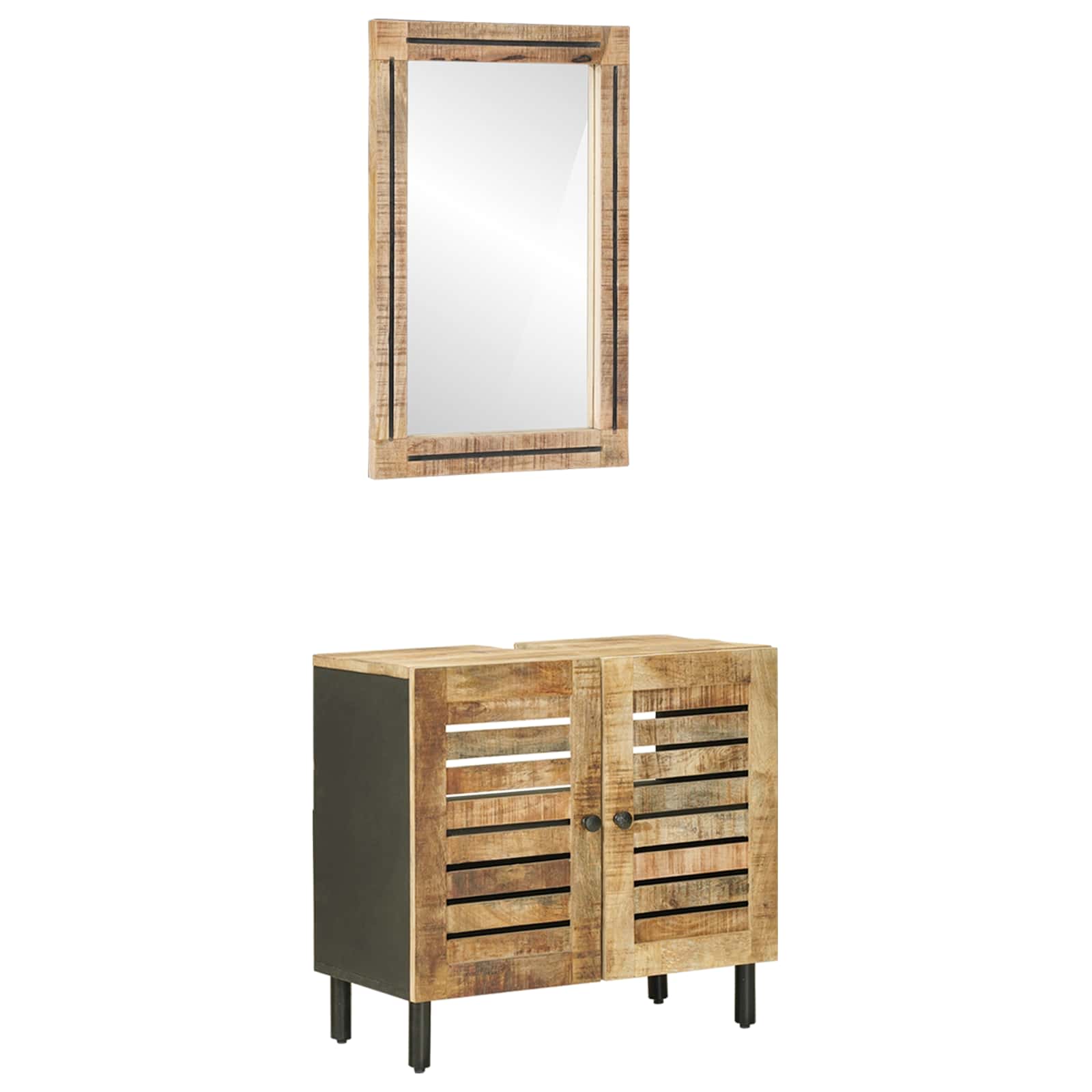 Maison Exclusive - Badezimmerschrank-set 2 Stk. Natur 62 X 33 X 5
