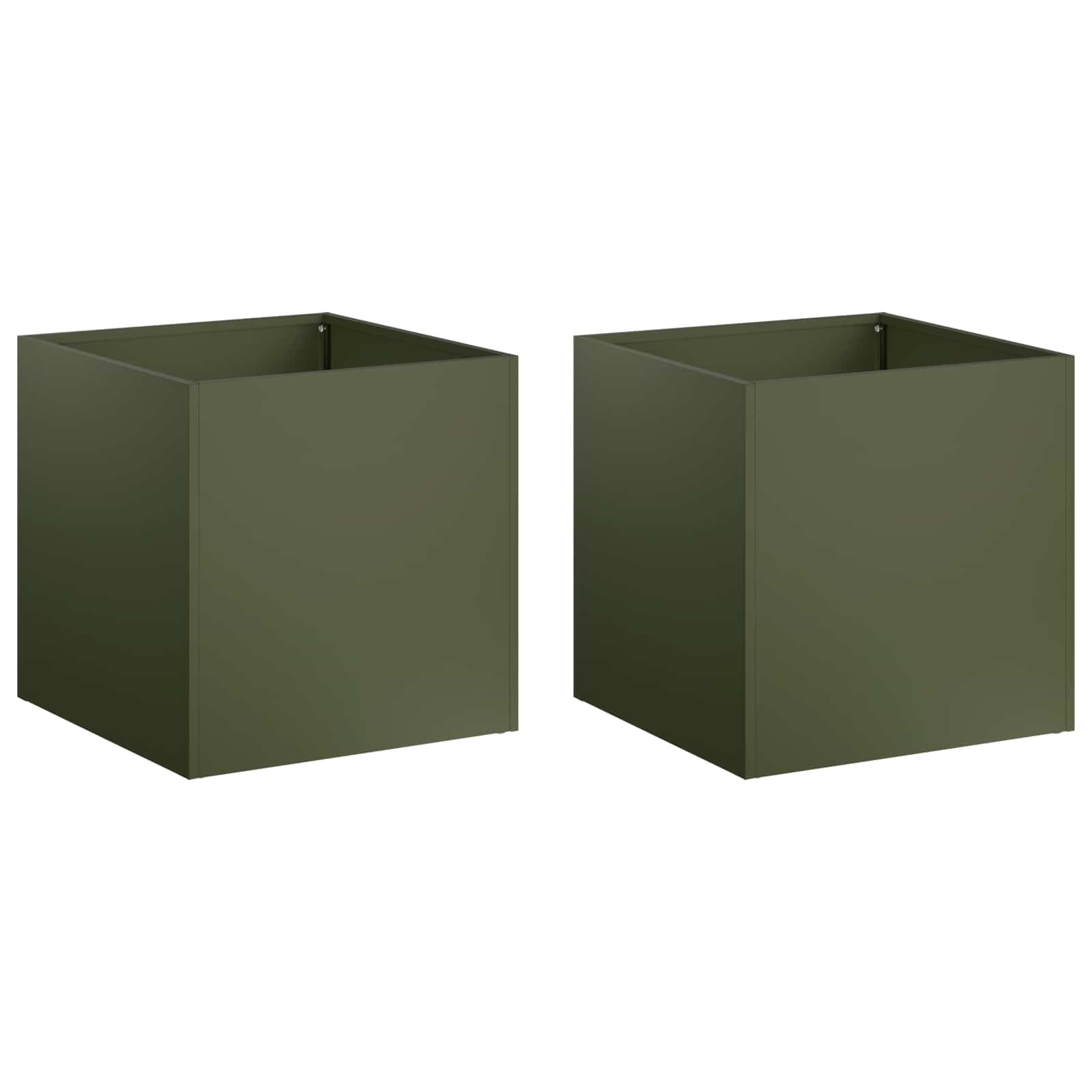 Maison Exclusive - Garten-pflanzgefäß 2 Stk. Olivgrün 20 X 20 X 2
