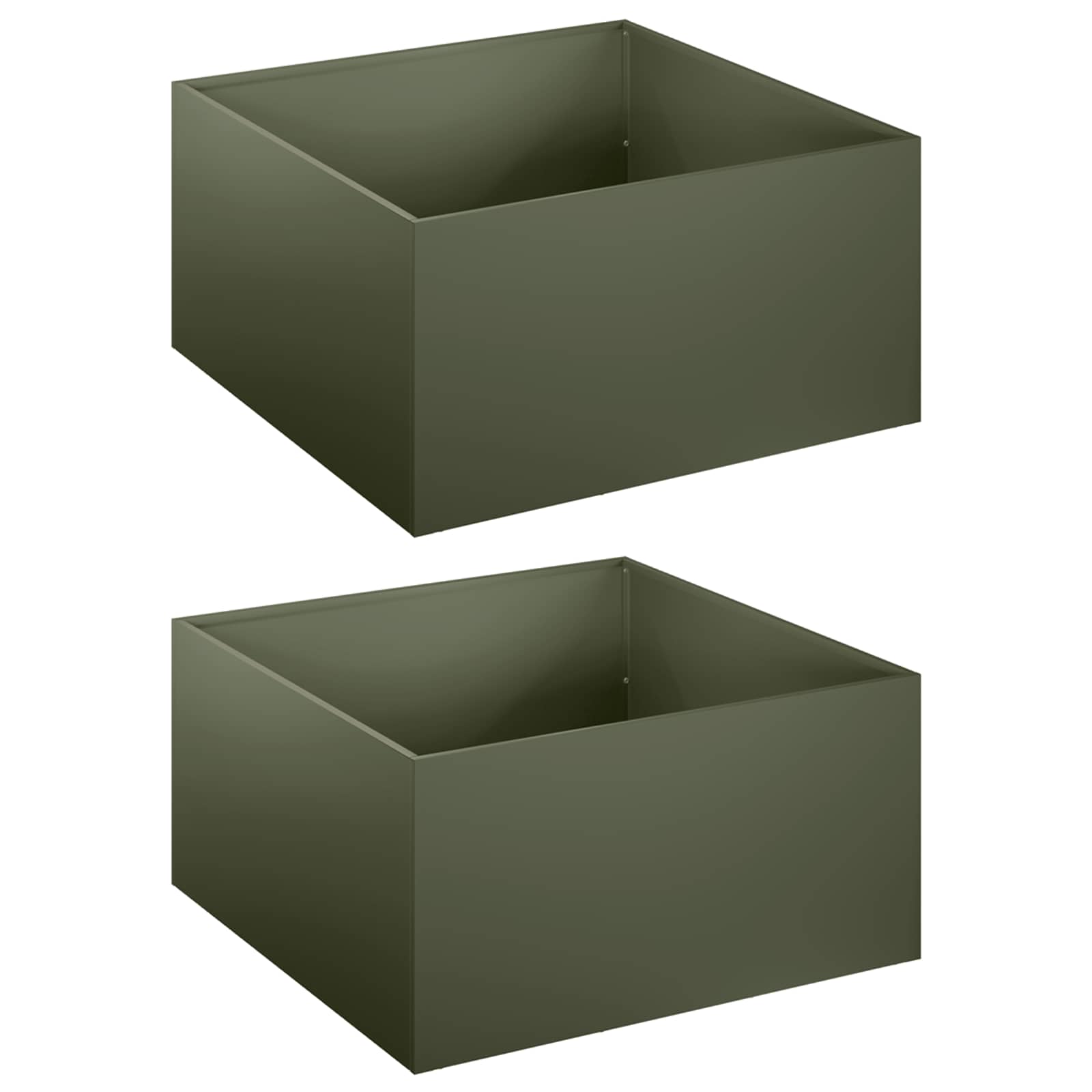 Maison Exclusive - Garten-pflanzgefäß 2 Stk. Olivgrün 40 X 40 X 3