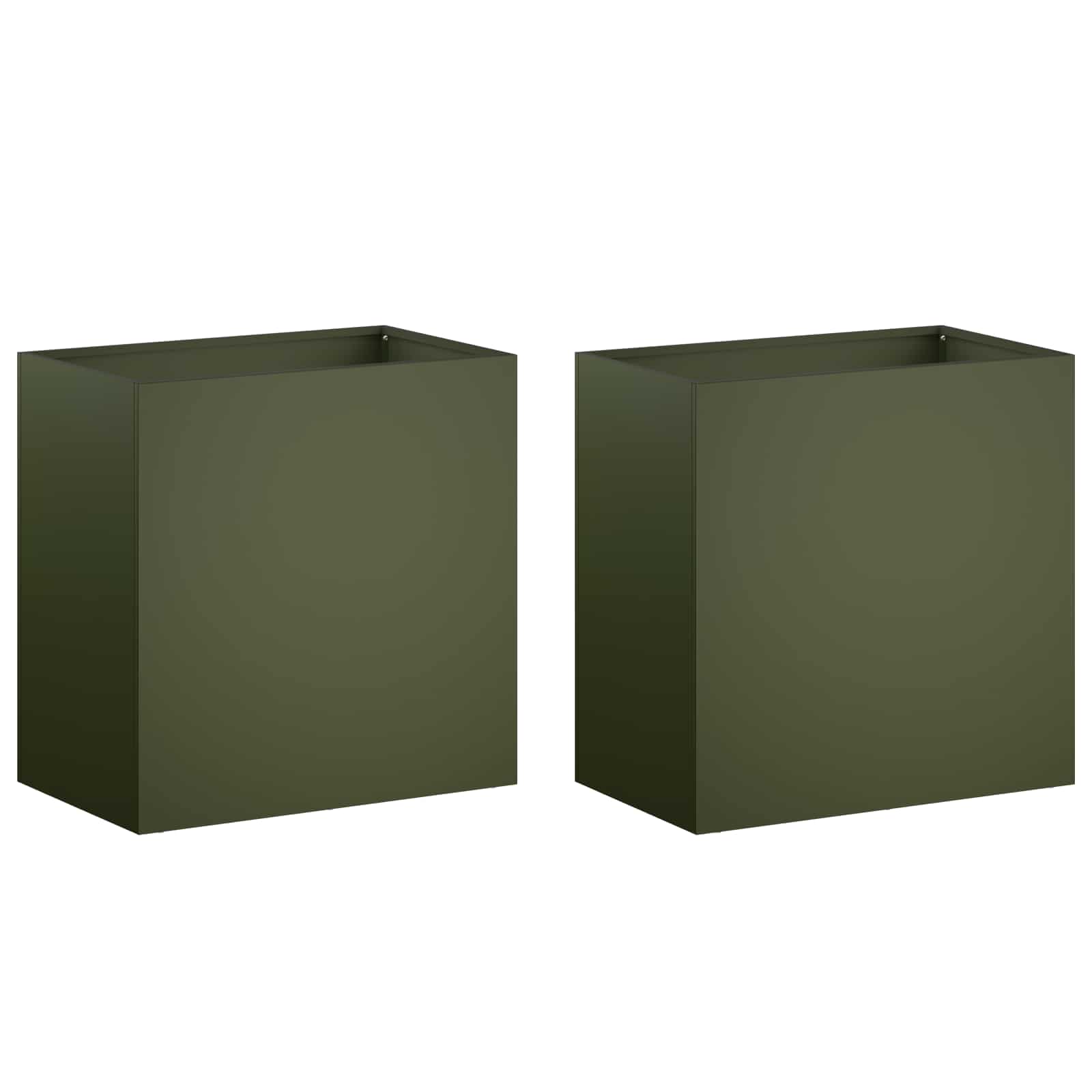 Maison Exclusive - Garten-pflanzgefäß 2 Stk. Olivgrün 50 X 30 X 5