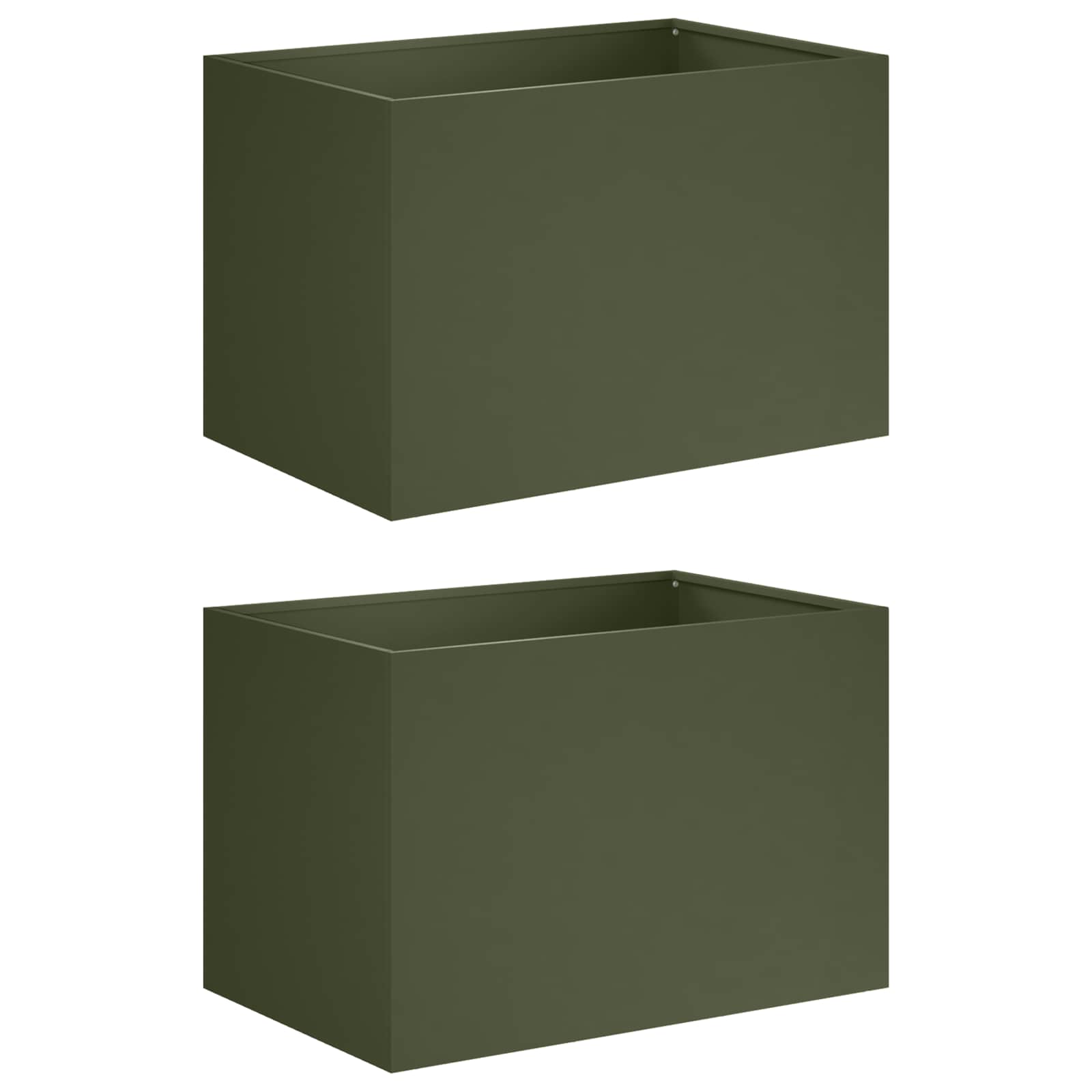 Maison Exclusive - Garten-pflanzgefäß 2 Stk. Olivgrün 60 X 40 X 4