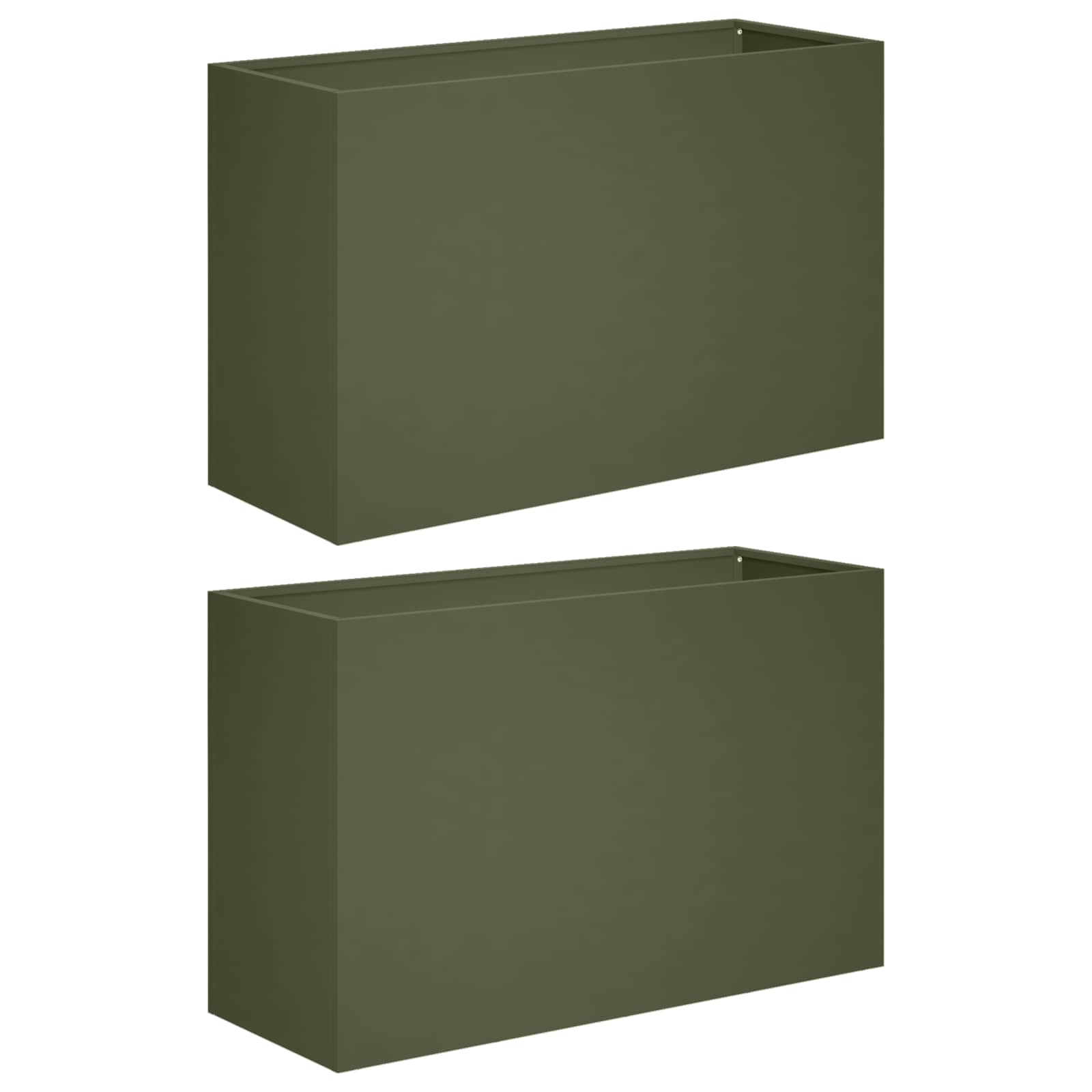 Maison Exclusive - Garten-pflanzgefäß 2 Stk. Olivgrün 80 X 40 X 5