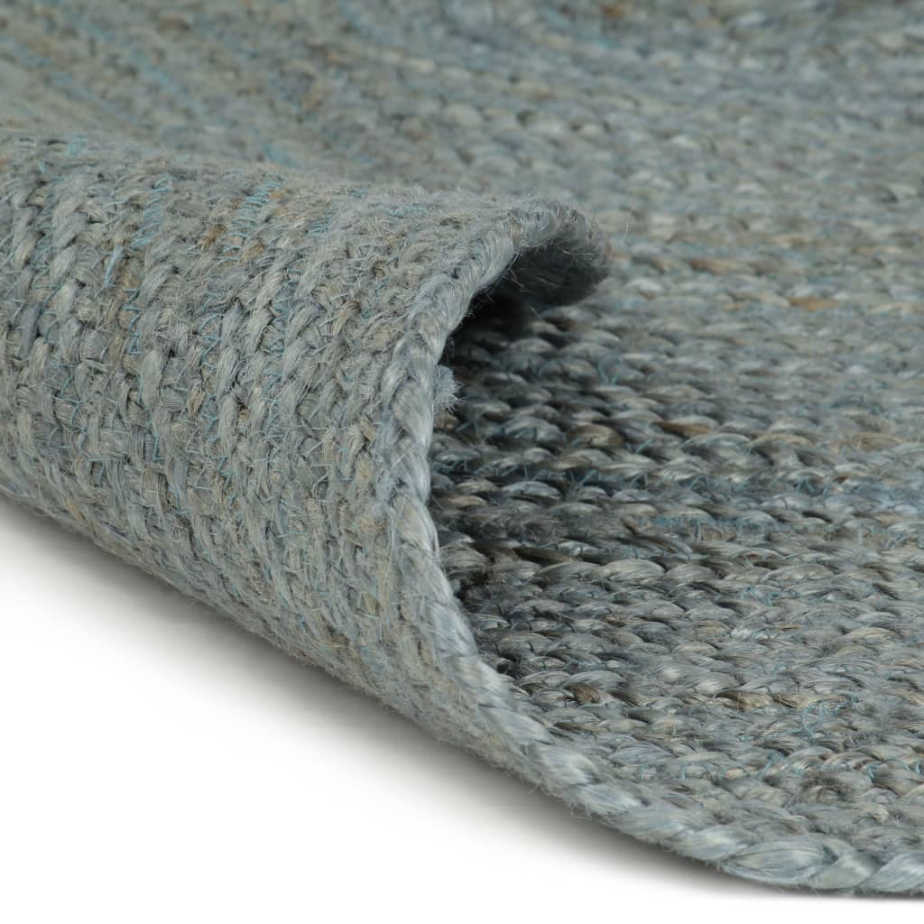 Maison Exclusive - Teppich Handgefertigt Jute Rund 240 Cm Olivgrü