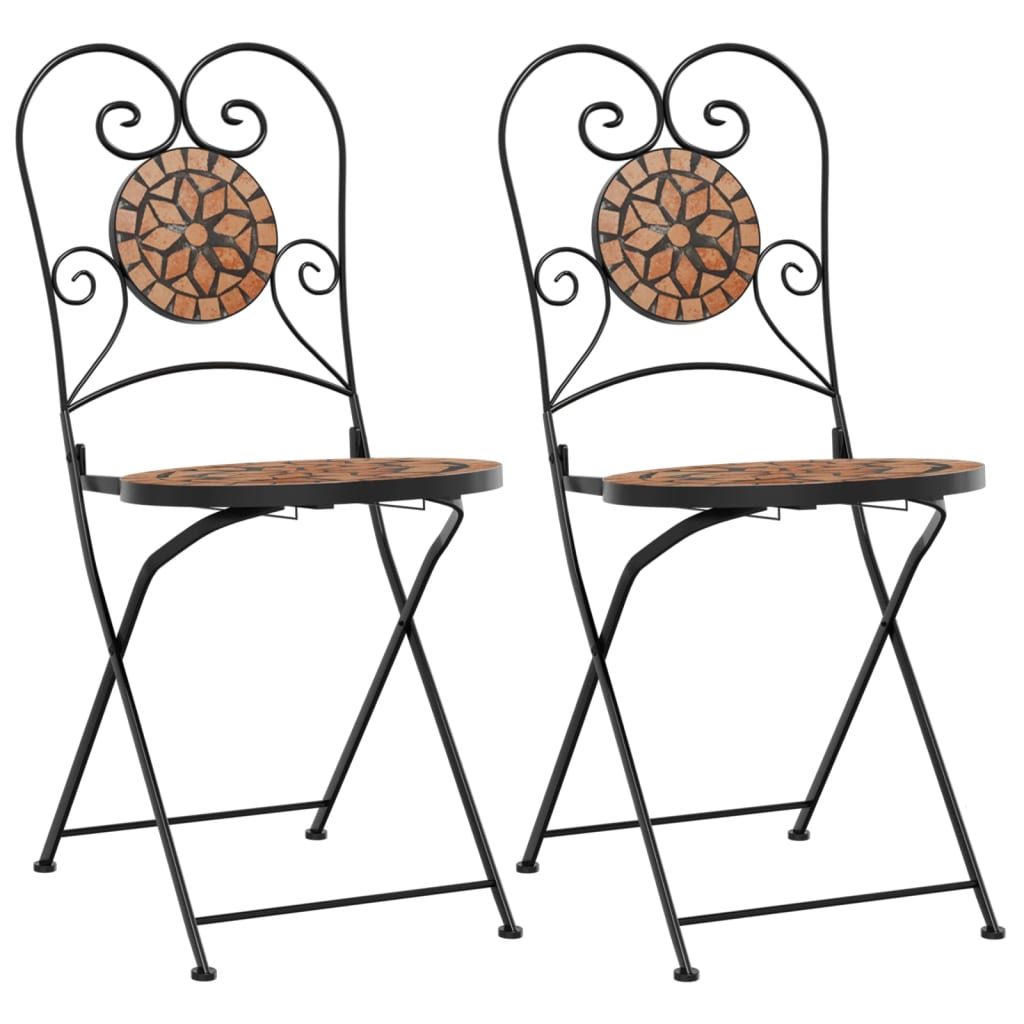 Maison Exclusive - Klappstühle, 2 Stück, Terrakotta-keramik