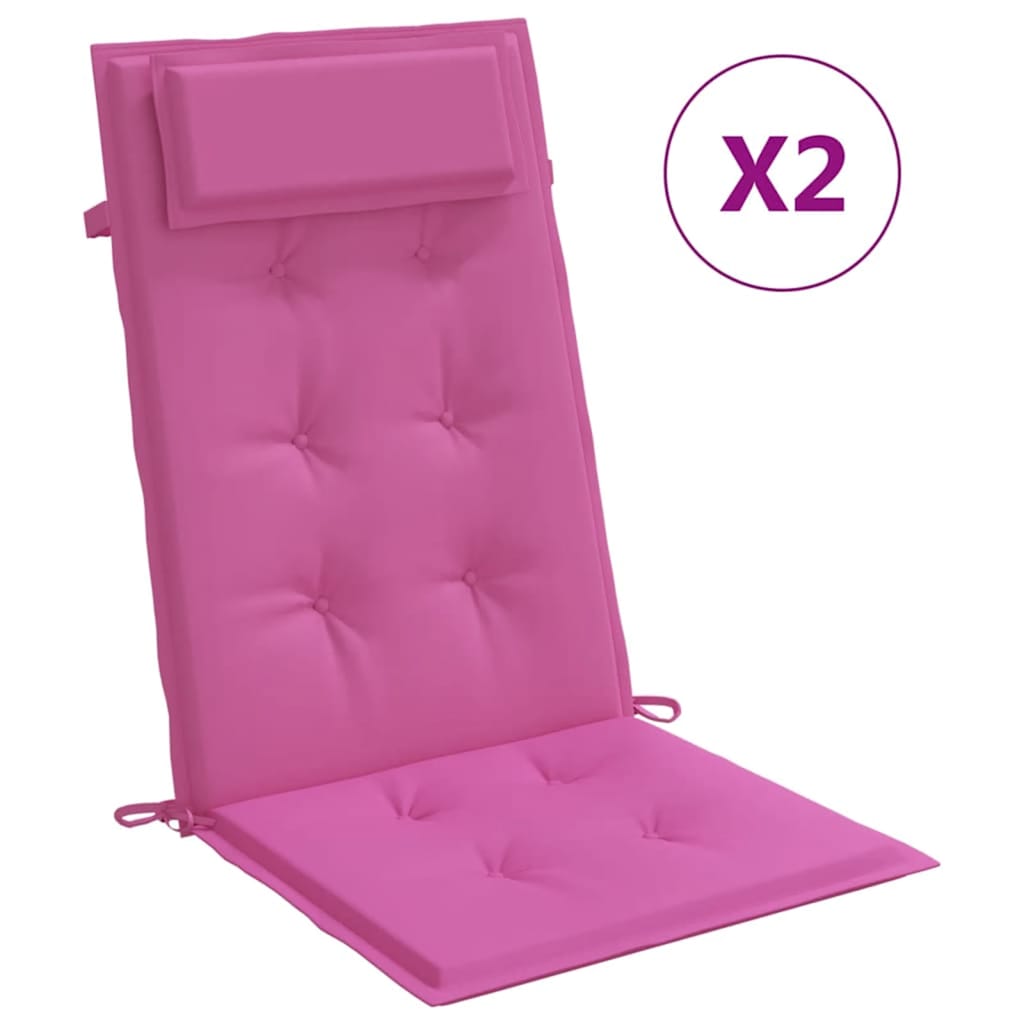 Maison Exclusive - Hochlehner-auflagen 2 Stk. Rosa Oxford-gewebe