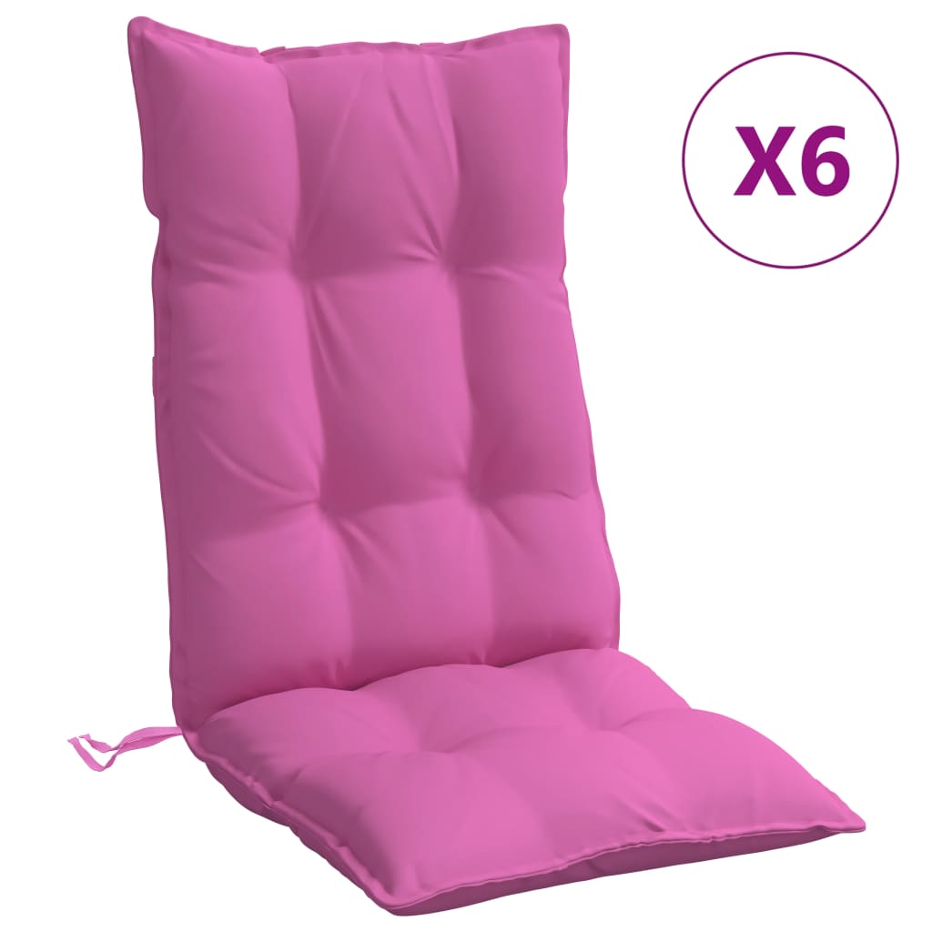 Maison Exclusive - Hochlehner-auflagen 6 Stk. Rosa Oxford-gewebe