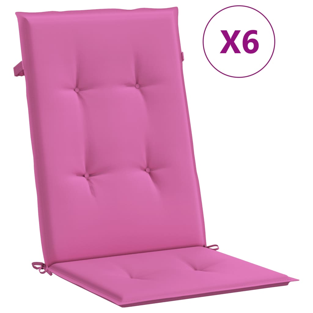 Maison Exclusive - Hochlehner-auflagen 6 Stk. Rosa Stoff