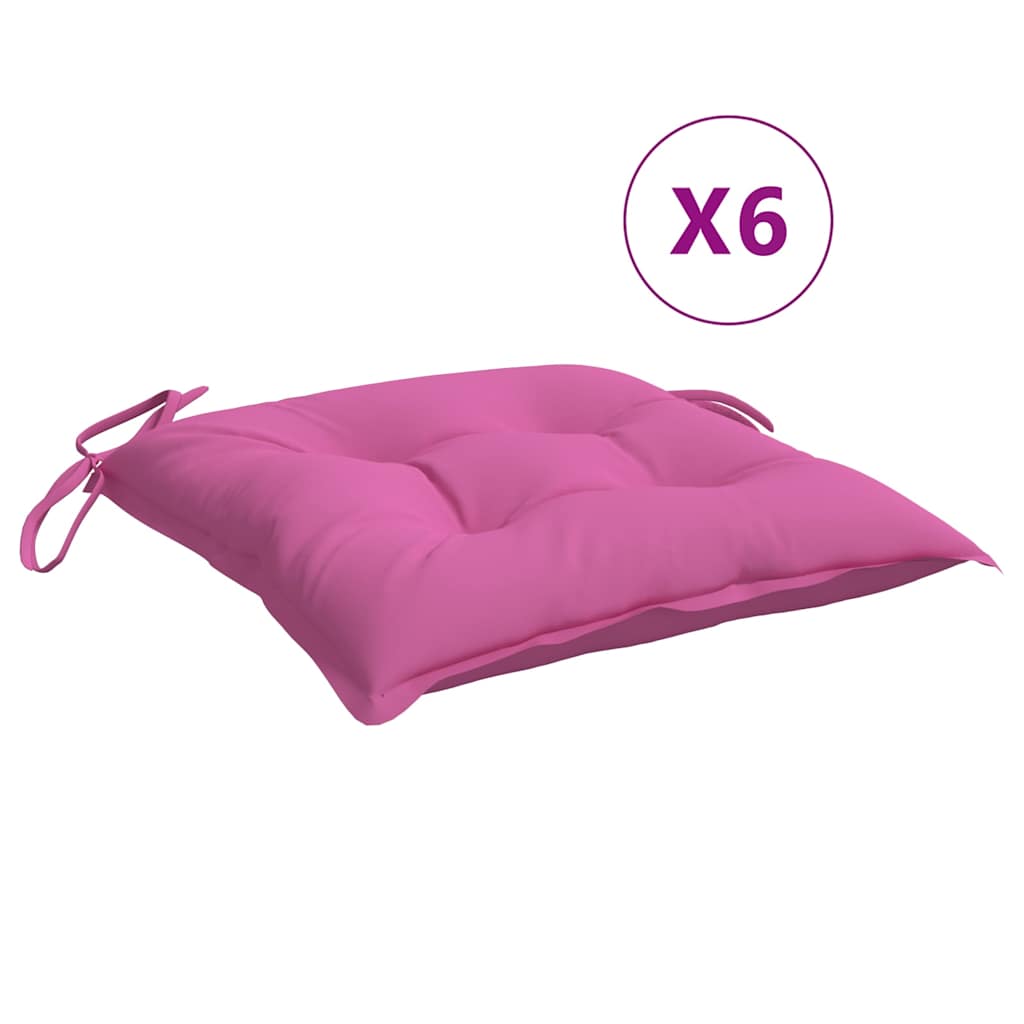 Maison Exclusive - Stuhlkissen 6 Stk. Rosa 50x50x7 Cm Oxford-gewe