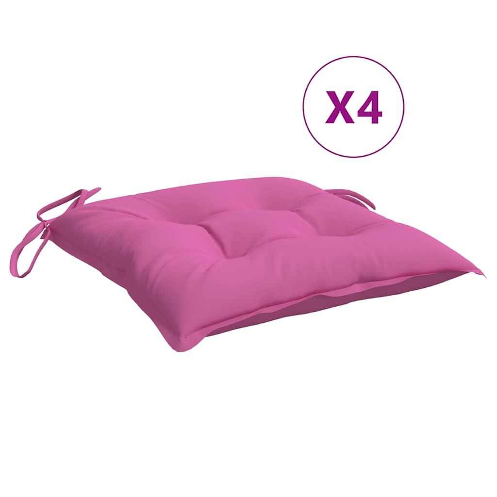 Maison Exclusive - Stuhlkissen 4 Stk. Rosa 40x40x7 Cm Stoff