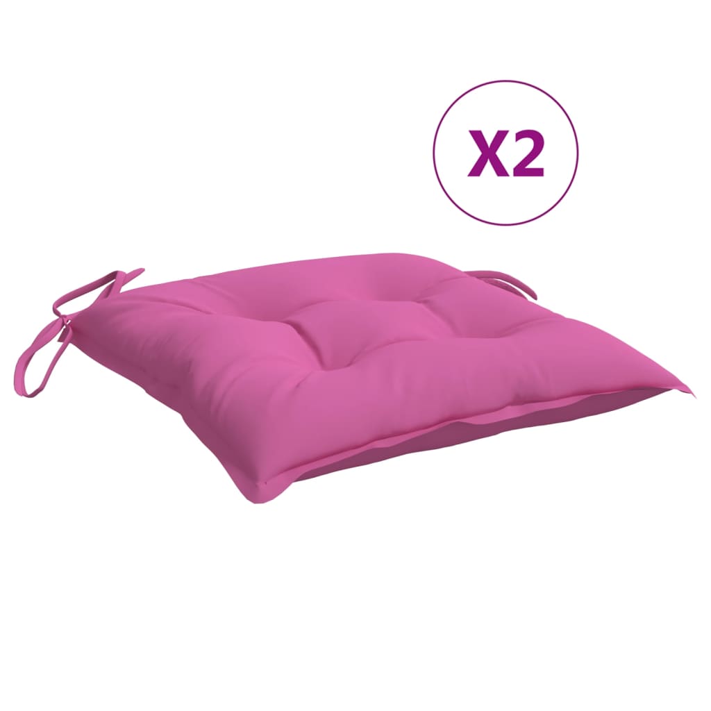 Maison Exclusive - Stuhlkissen 2 Stk. Rosa 40x40x7 Cm Stoff