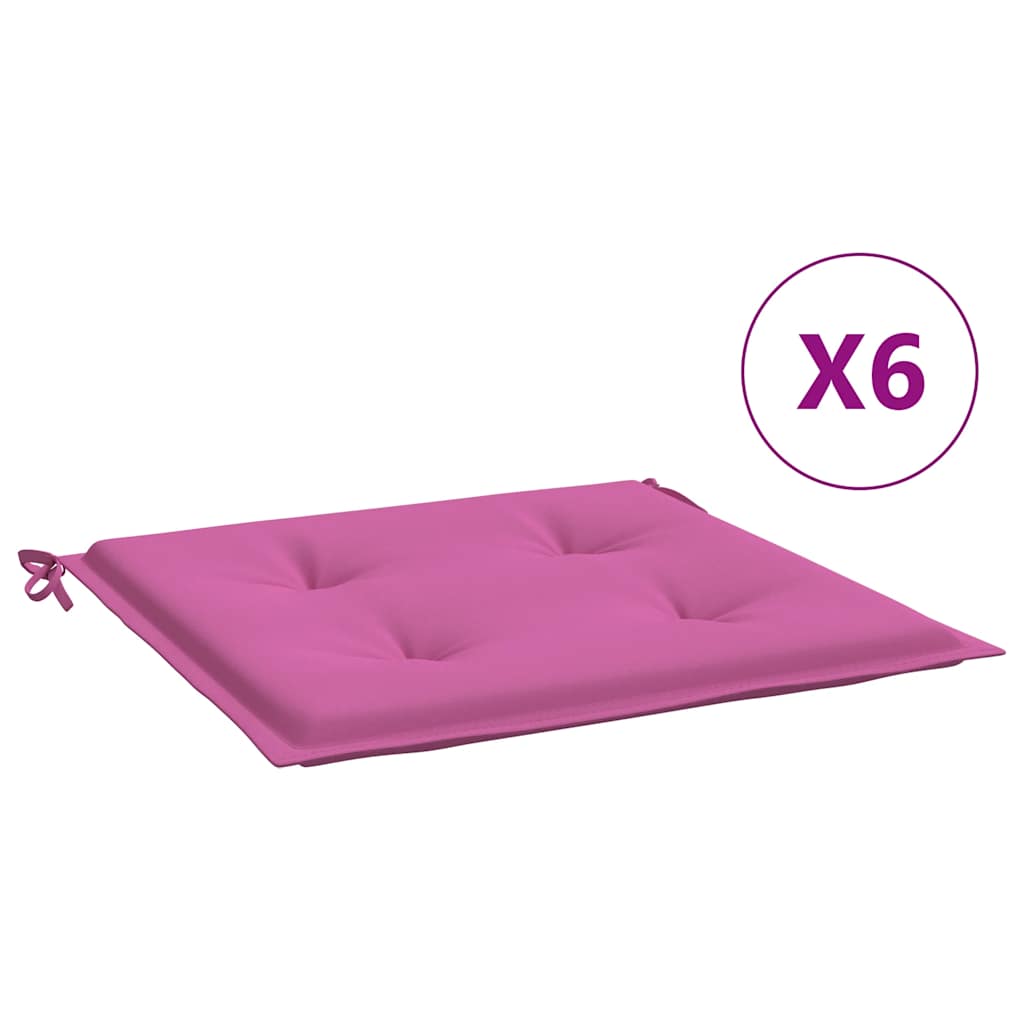 Maison Exclusive - Gartenstuhl-kissen 6 Stk. Rosa 50x50x3 Cm Stof