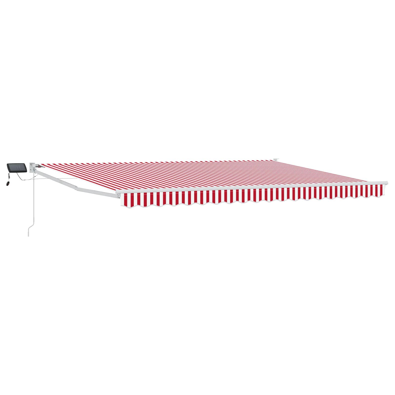 Maison Exclusive - Manuelle Gelenkarmmarkise Mit Leds Rot Und Wei