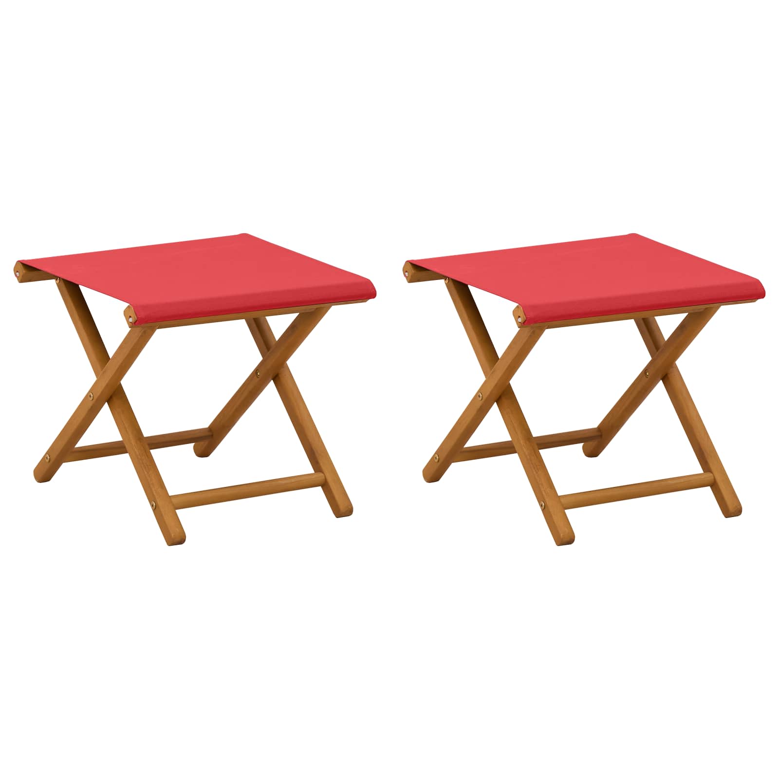 Maison Exclusive - Liegestuhl 2 Pcs Massives Eukalyptus Holz Rot