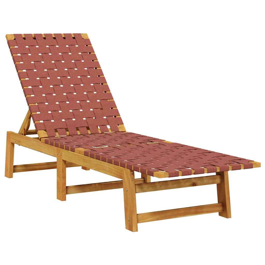 Maison Exclusive - Sonnenliege Rot Massivholz Akazie Und Stoff