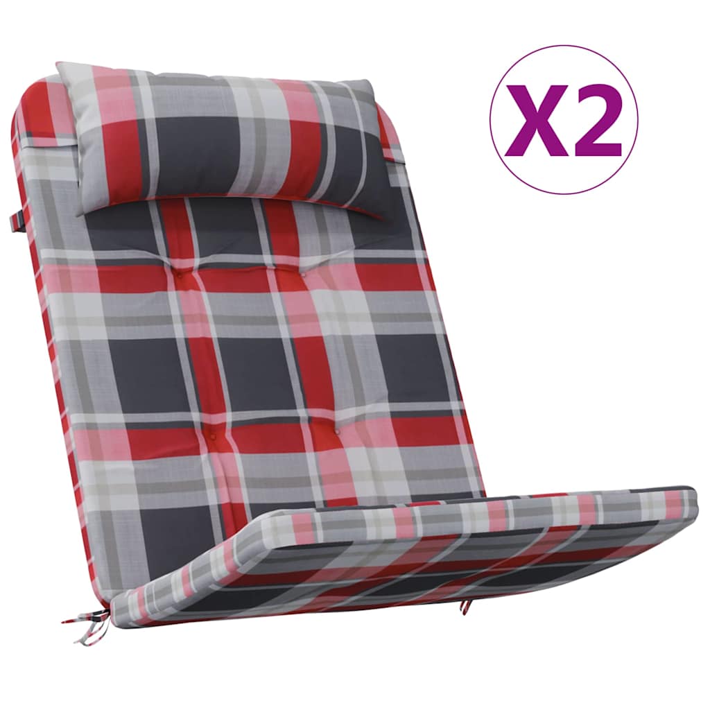Maison Exclusive - Stuhlkissen 2 Stk. Oxford-stoff Rotkariert 58
