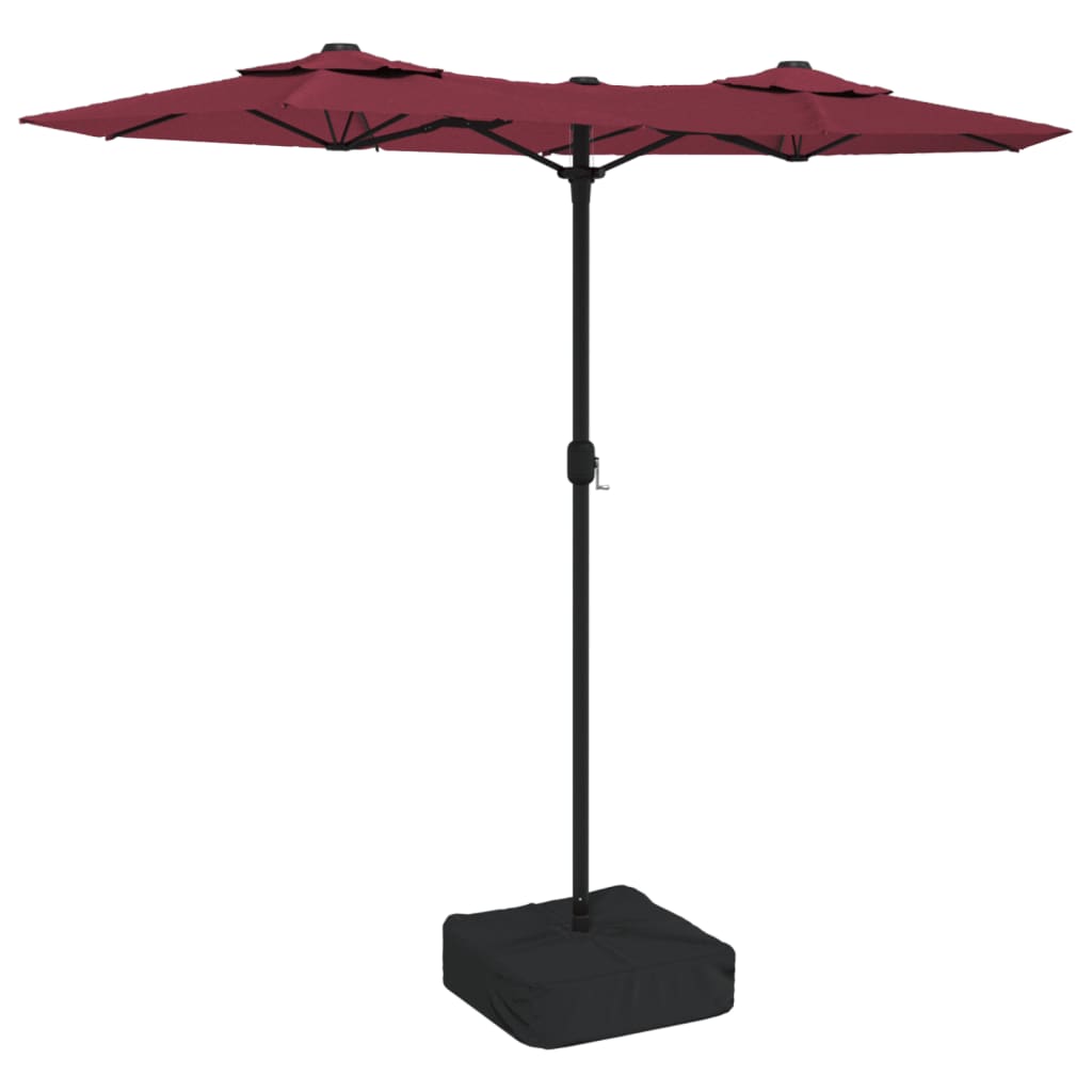 Maison Exclusive - Doppel-sonnenschirm Bordeauxrot 316x145 Cm