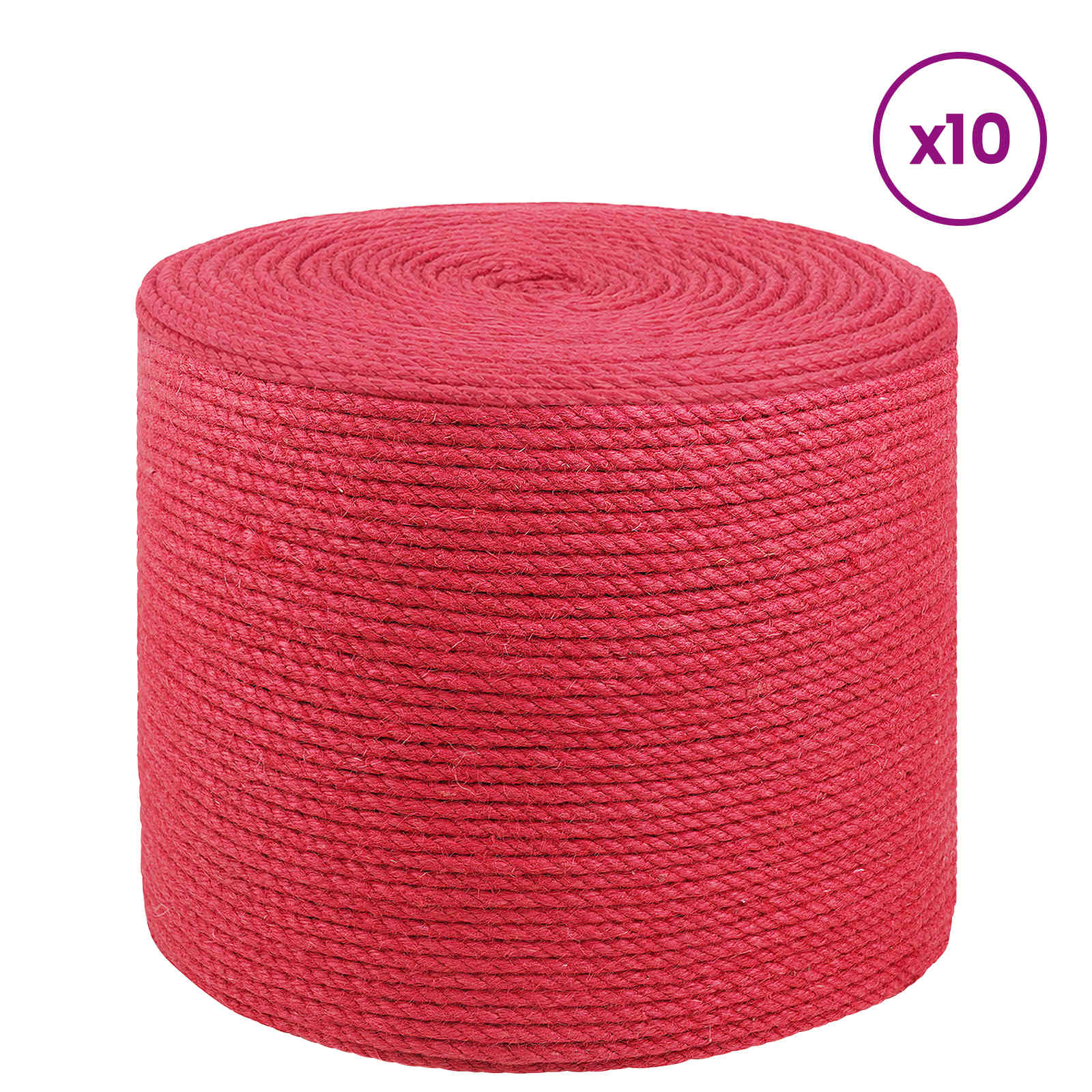 Maison Exclusive - 10 Stk. 2 Mm Rot 100% Tossa Jute