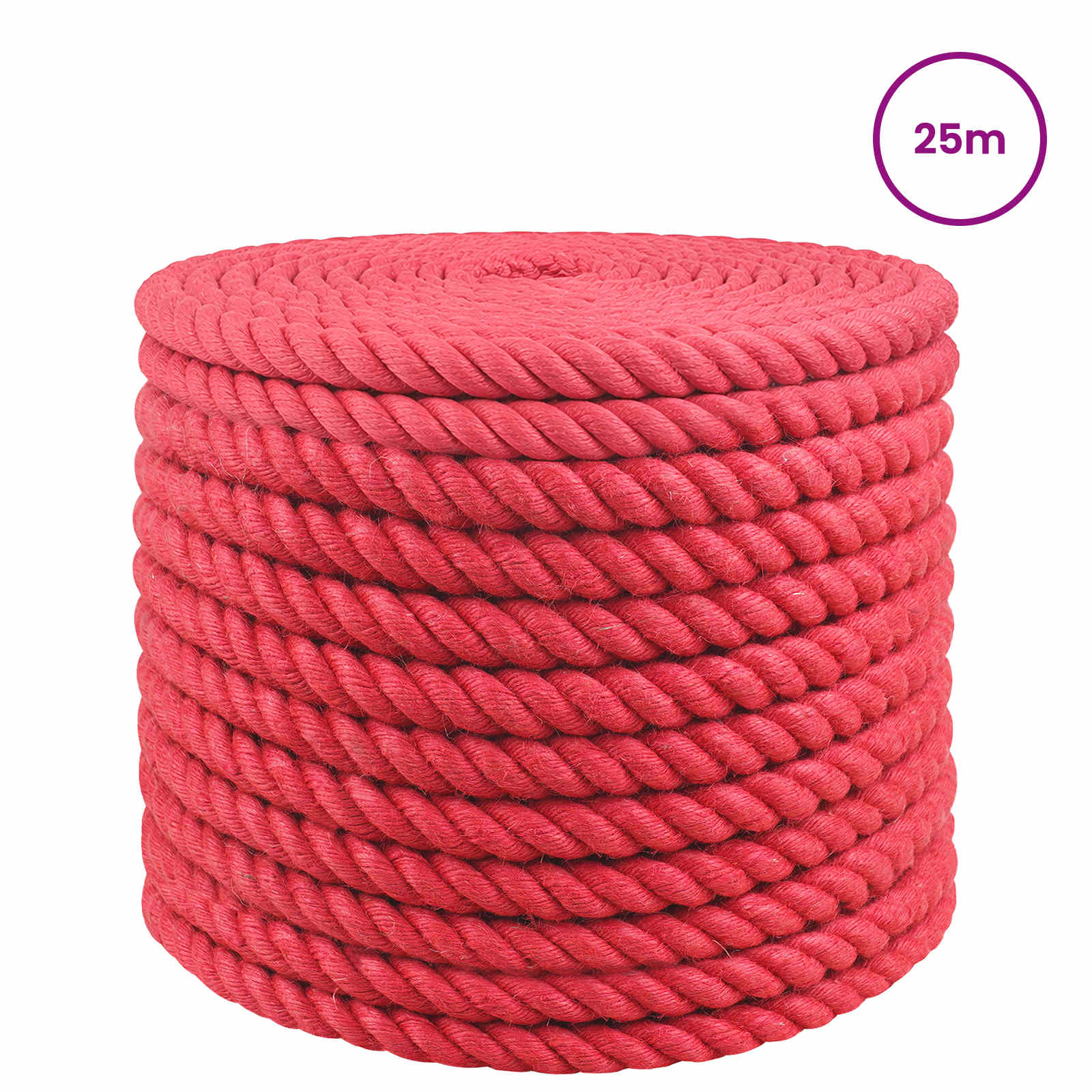 Maison Exclusive - Juteseil 20 Mm Rot 100% Tossa Jute