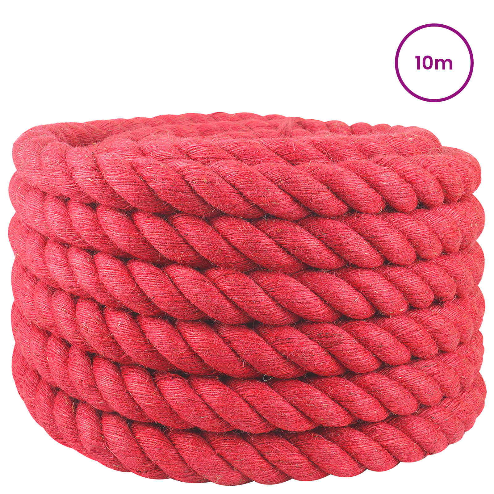 Maison Exclusive - Juteseil 50 Mm Rot 100% Tossa Jute