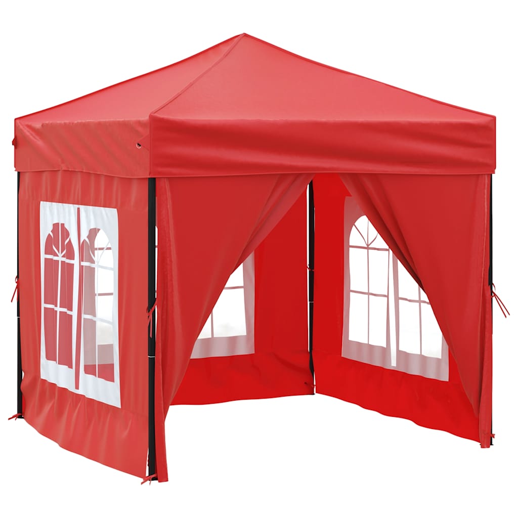 Maison Exclusive - Partyzelt Faltbar Mit Seitenwänden Rot 2x2 M
