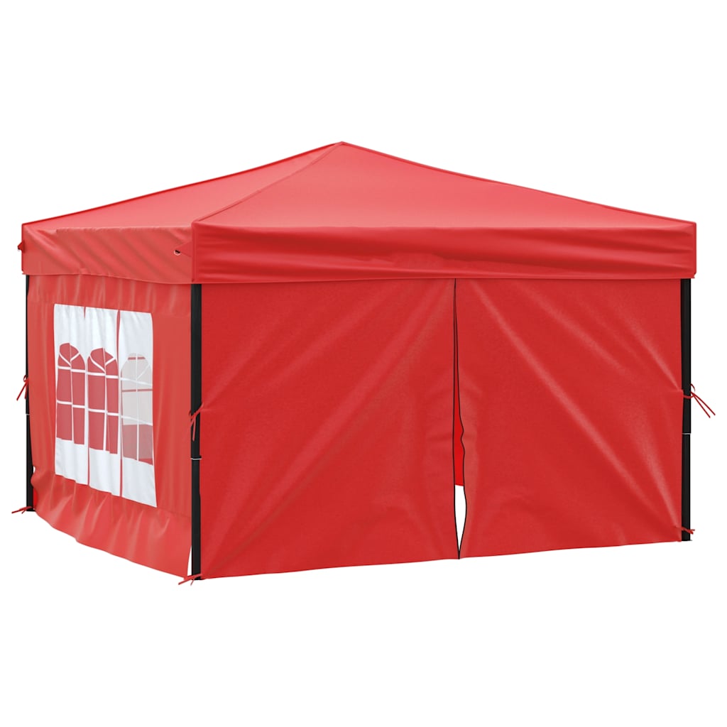 Maison Exclusive - Partyzelt Faltbar Mit Seitenwänden Rot 3x3 M