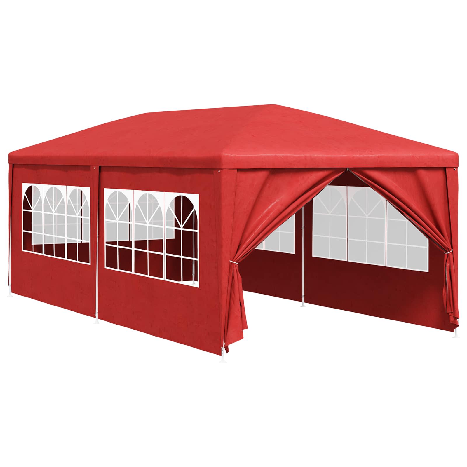 Maison Exclusive - Party-zelt 600 X 300 X 255 Cm Rot Pe Und Stahl
