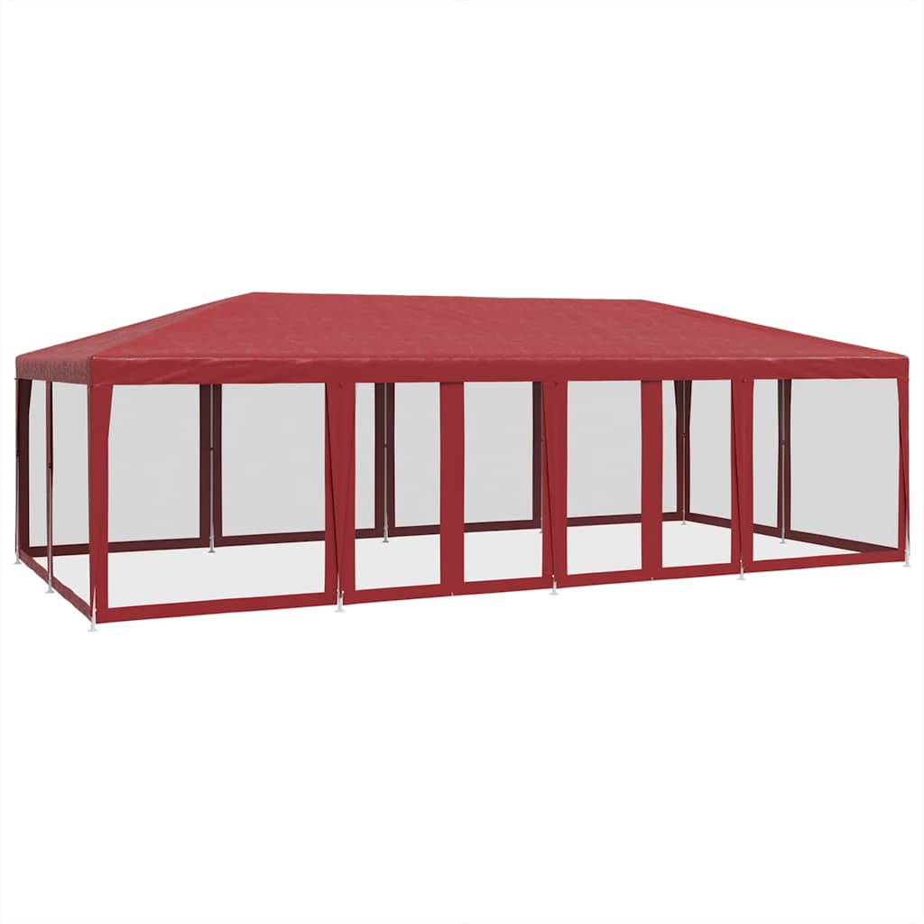 Maison Exclusive - Partyzelt Mit 12 Mesh-seitenteilen Rot 8x4 M H